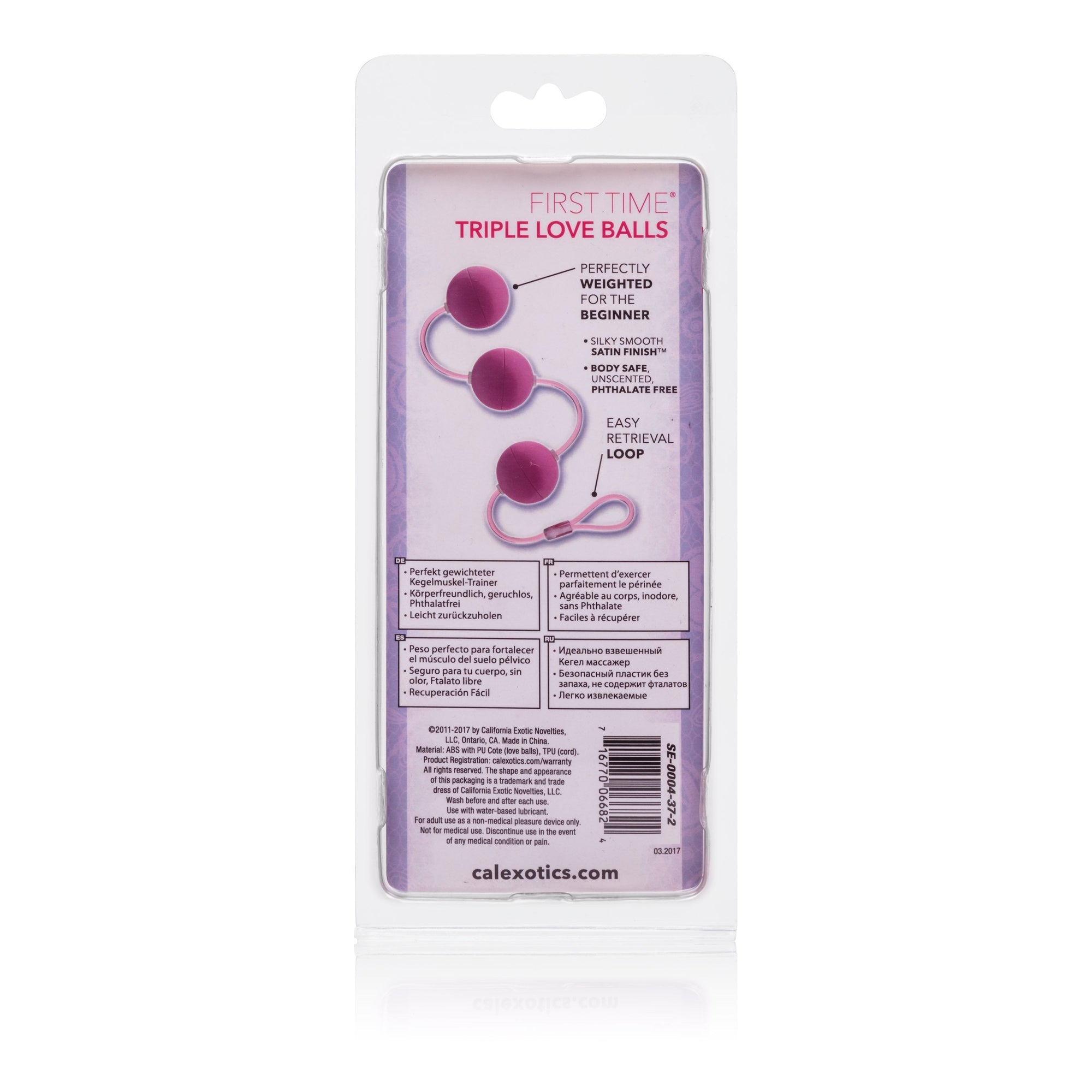 California Exotics - First Time Triple Love Kegel Balls (Pink) -  Kegel Balls (Non Vibration)  Durio.sg