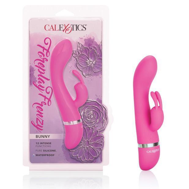 California Exotics - Foreplay Frenzy Bunny Vibrator (Pink) -  Rabbit Dildo (Vibration) Non Rechargeable  Durio.sg