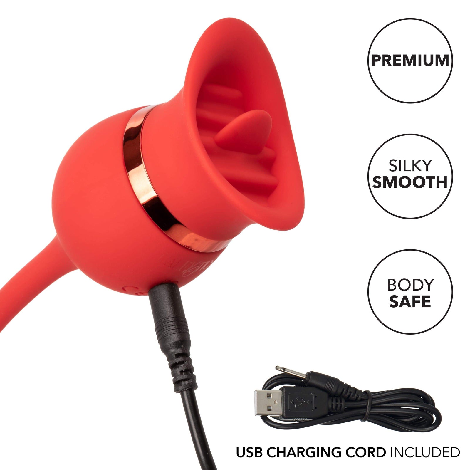 California Exotics - French Kiss Casanova Egg and Clit Massager (Red) -  Clit Massager (Vibration) Rechargeable  Durio.sg