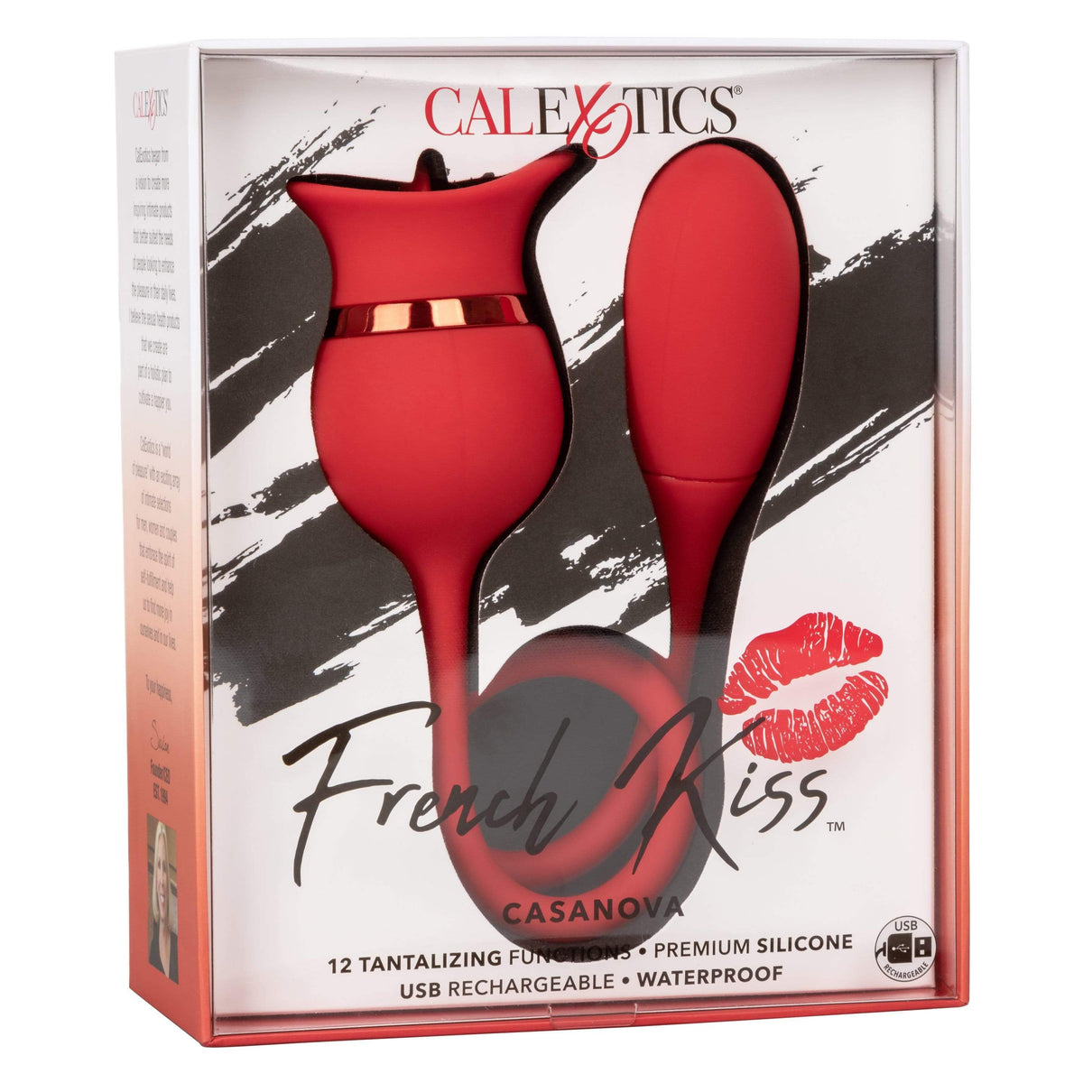 California Exotics - French Kiss Casanova Egg and Clit Massager (Red) -  Clit Massager (Vibration) Rechargeable  Durio.sg