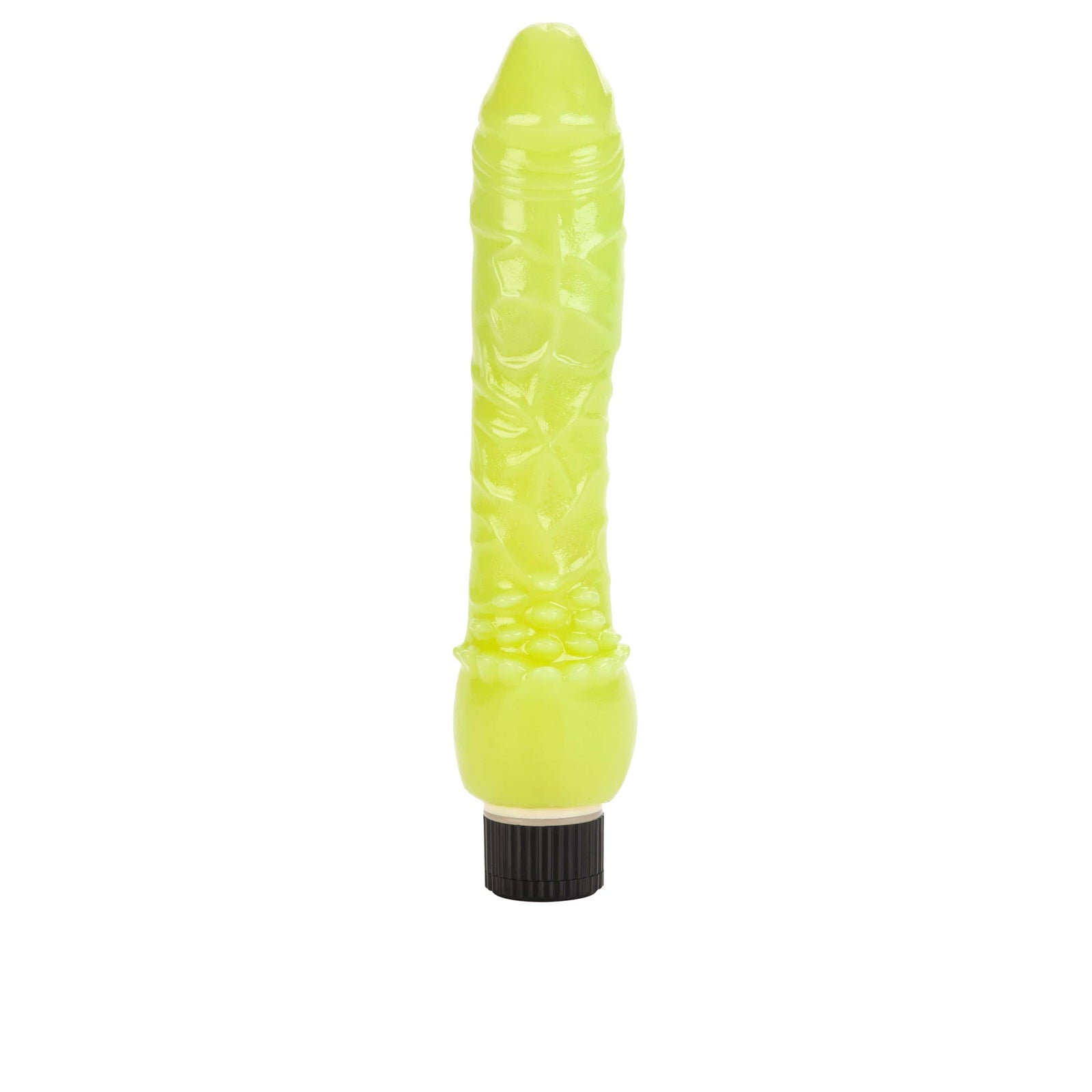 California Exotics - Glow In The Dark Jelly Vibe Realistic Dildo (Green) -  Realistic Dildo w/o suction cup (Vibration) Non Rechargeable  Durio.sg