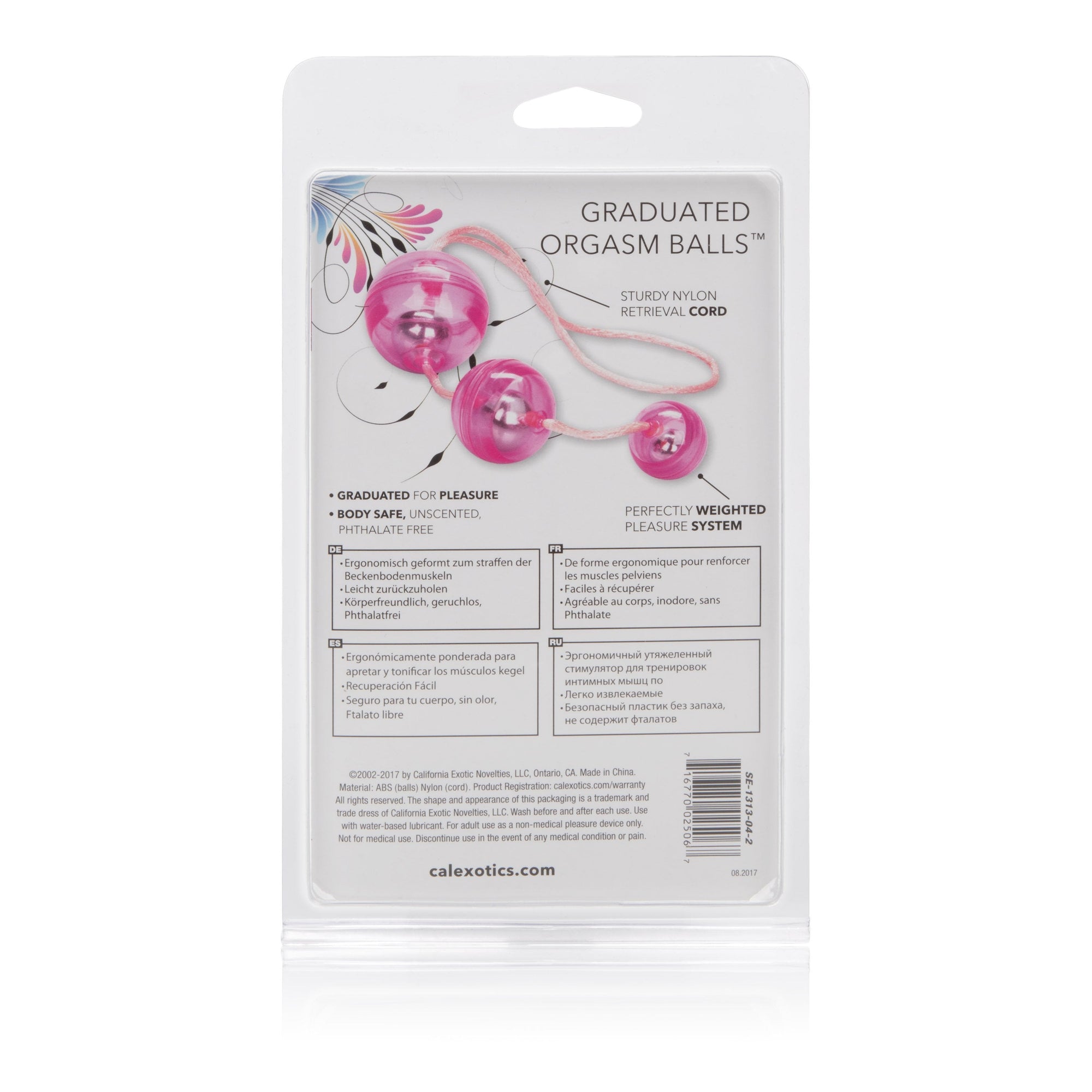 California Exotics - Graduated Orgasm Weighted Kegel Balls (Pink) -  Kegel Balls (Non Vibration)  Durio.sg