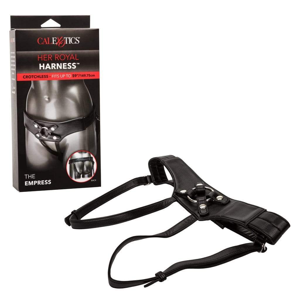 California Exotics - Her Royal Crotchless Strap On Harness The Empress (Black) -  Strap On w/o Dildo  Durio.sg