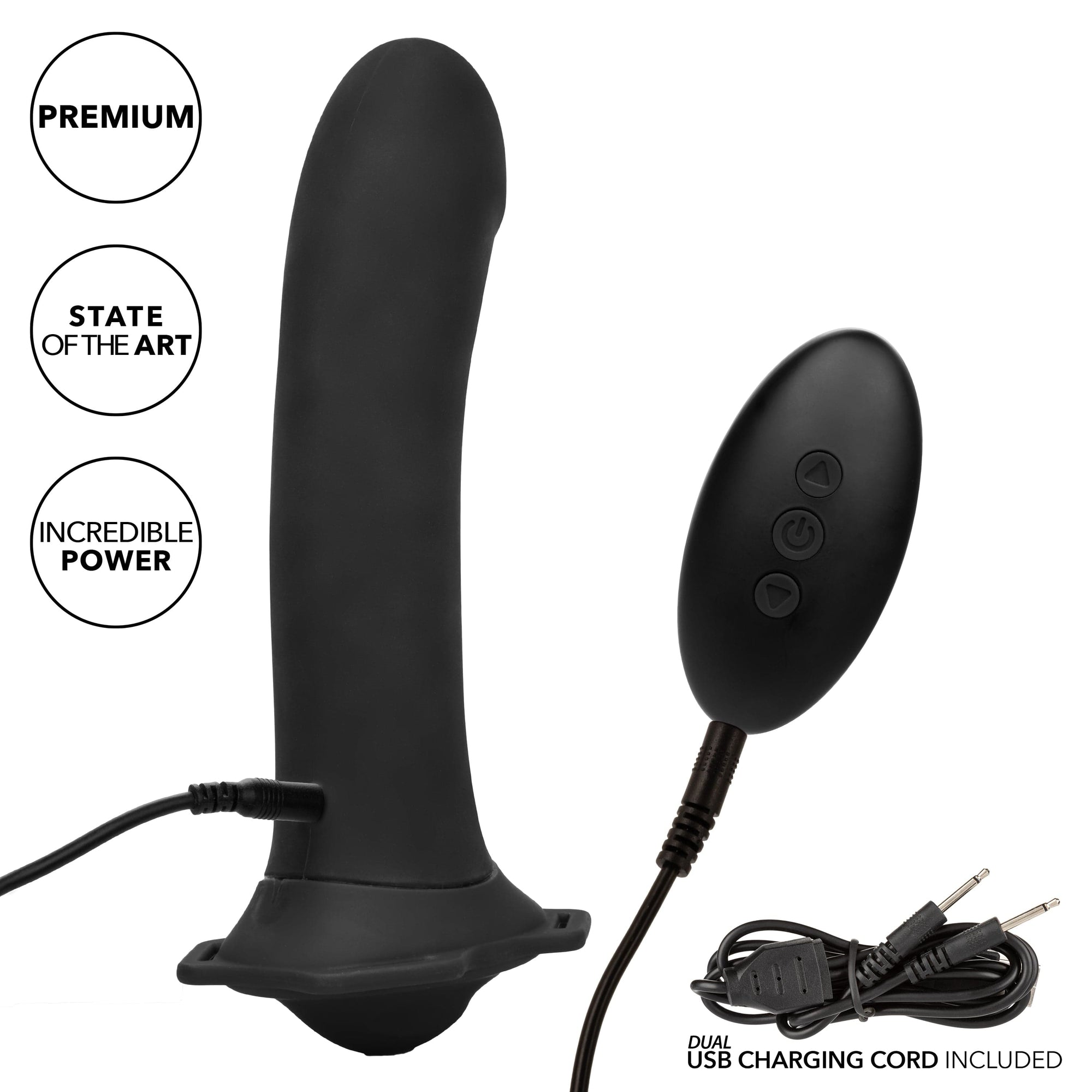 California Exotics - Her Royal Harness Me2 Remote Rumbler Strap On (Black) -  Strap On with Dildo for Reverse Insertion (Vibration) Rechargeable  Durio.sg