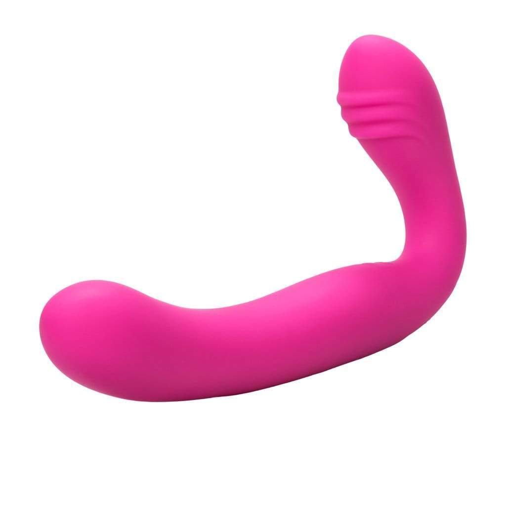 California Exotics - Her Royal Harness Rechargeable Love Rider Strapless Strap On (Pink) -  Strap On with Dildo for Reverse Insertion (Vibration) Rechargeable  Durio.sg