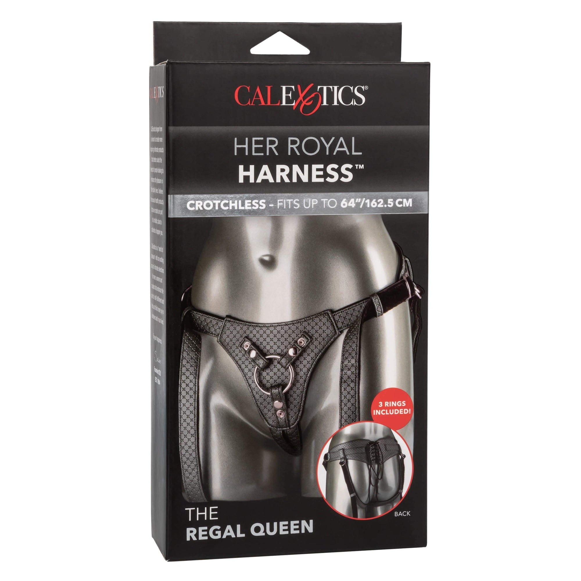 California Exotics - Her Royal Harness The Regal Queen Strap On (Black) -  Strap On w/o Dildo  Durio.sg