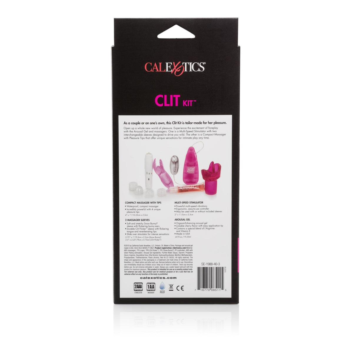 California Exotics - Hers Clit Massagers Kit (Pink) -  Clit Massager (Vibration) Non Rechargeable  Durio.sg