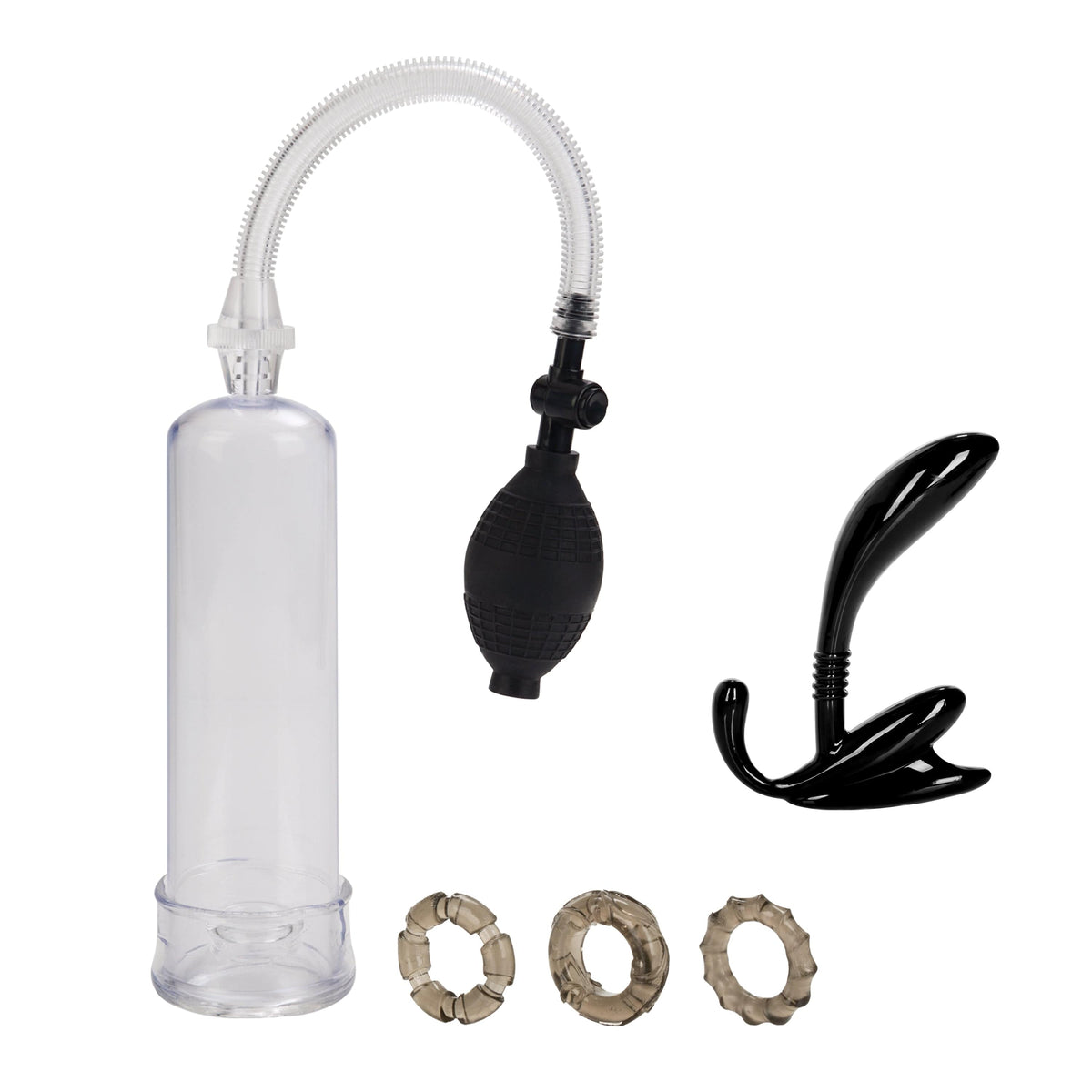 California Exotics - His Essential Penis Pump Kit (Black) -  Penis Pump (Non Vibration)  Durio.sg