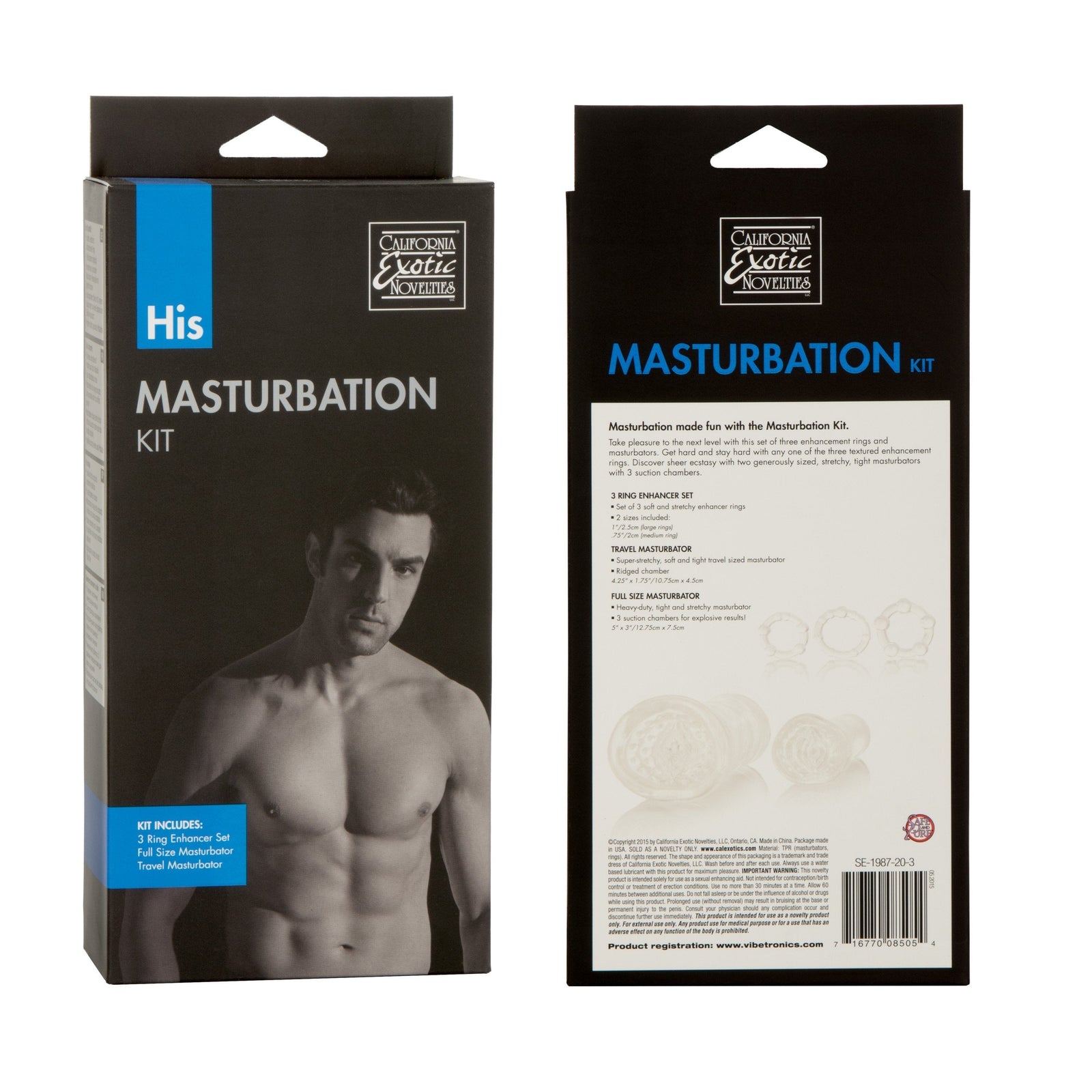 California Exotics - His Soft Stroker Masturbation Kit (Clear) -  Masturbator Soft Stroker (Non Vibration)  Durio.sg