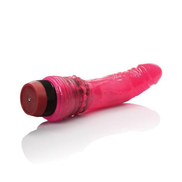 California Exotics - Hot Pinks Curved Jack Vibrating Dildo 6.5" (Pink) -  Non Realistic Dildo w/o suction cup (Vibration) Non Rechargeable  Durio.sg