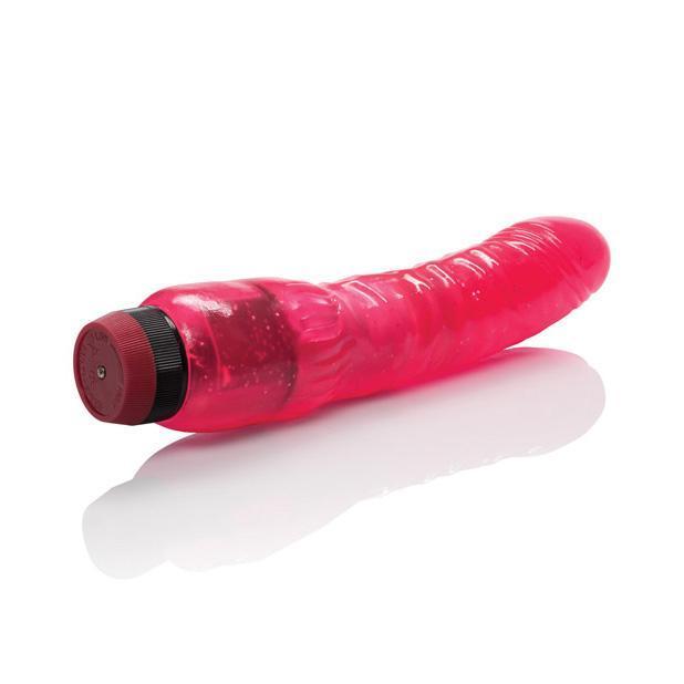 California Exotics - Hot Pinks Long John Vibrating Dildo 8" (Pink) -  Non Realistic Dildo w/o suction cup (Vibration) Non Rechargeable  Durio.sg