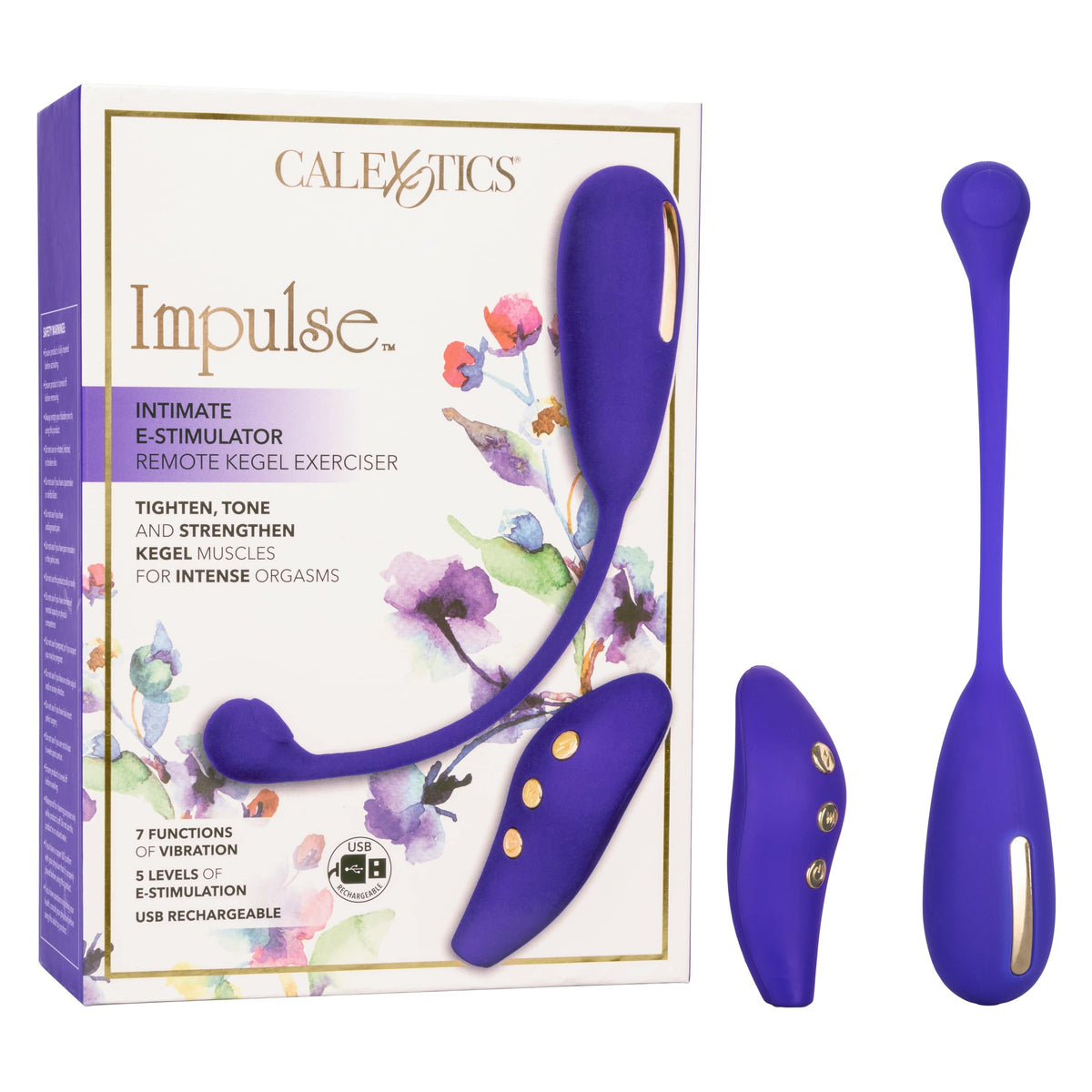 California Exotics - Impulse Intimate E Stimulator Remote Kegel Exerciser (Purple) -  Remote Control Kegel Balls (Vibration) Rechargeable  Durio.sg