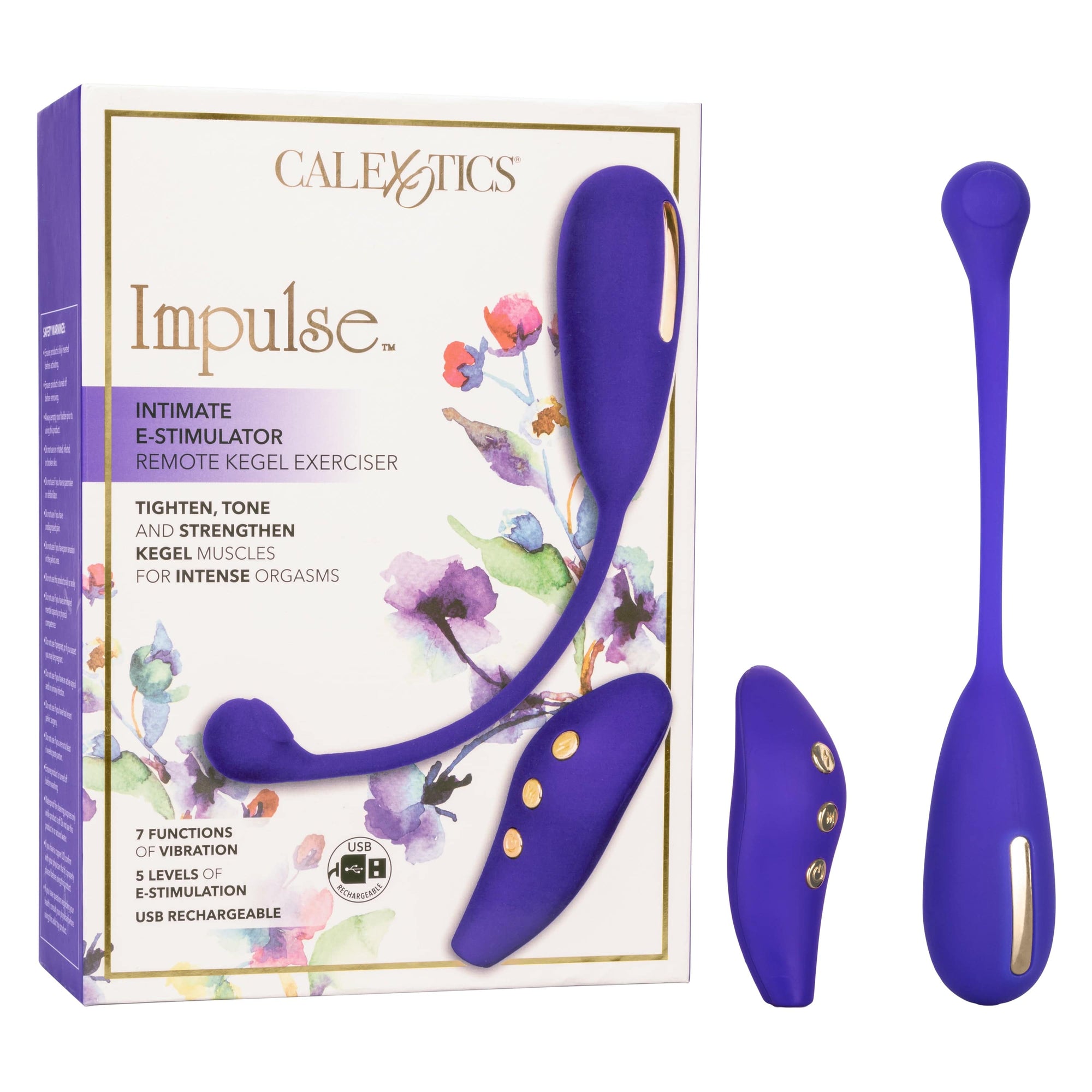 California Exotics - Impulse Intimate E Stimulator Remote Kegel Exerciser (Purple) -  Remote Control Kegel Balls (Vibration) Rechargeable  Durio.sg