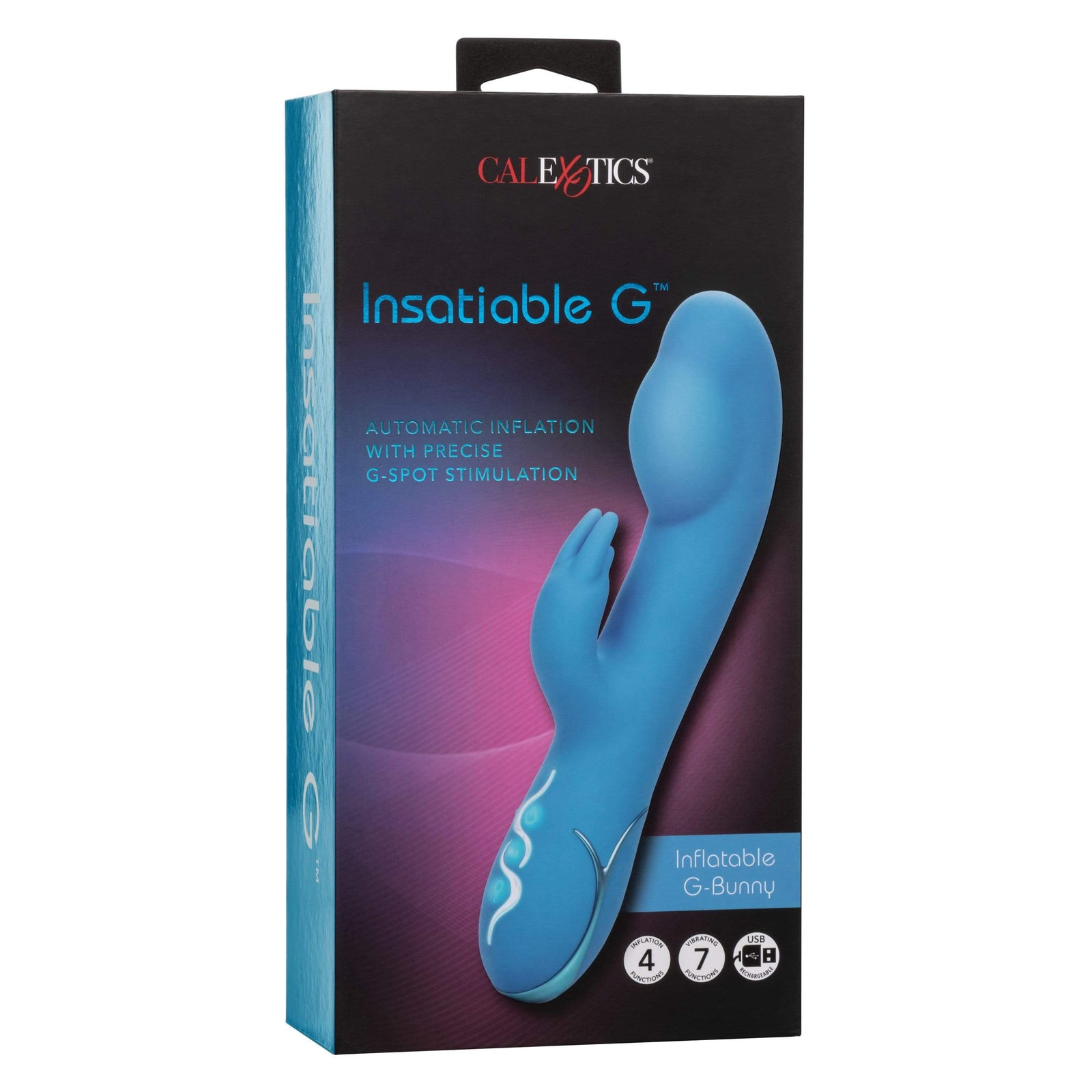 California Exotics - Insatiable G Inflatable G Bunny Vibrator (Blue) -  Rabbit Dildo (Vibration) Rechargeable  Durio.sg