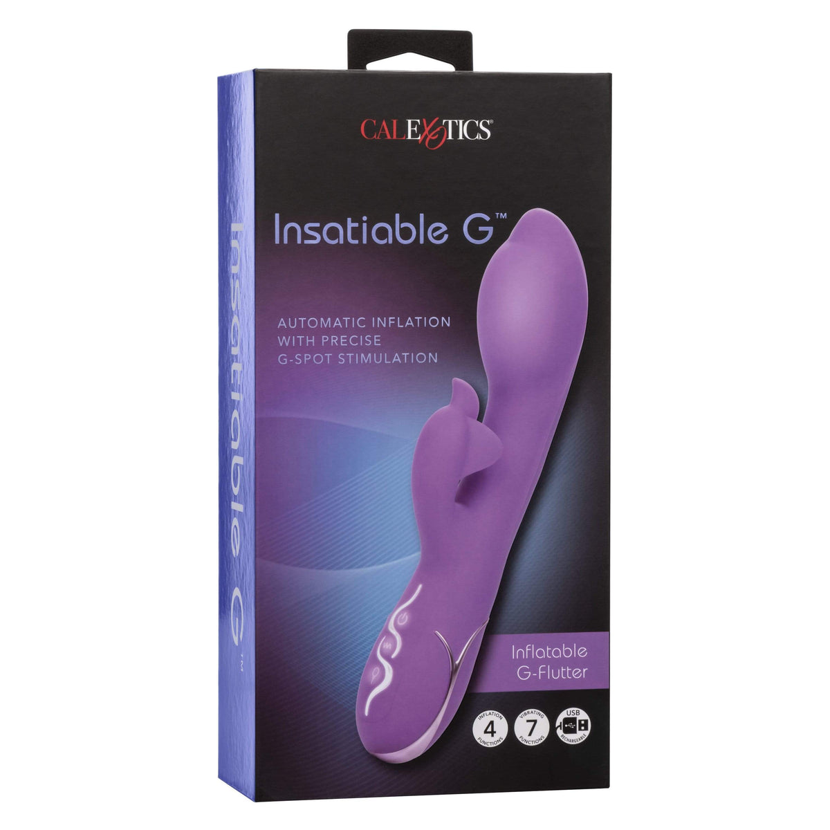 California Exotics - Insatiable G Inflatable G Flutter Rabbit Vibrator (Purple) -  Rabbit Dildo (Vibration) Rechargeable  Durio.sg