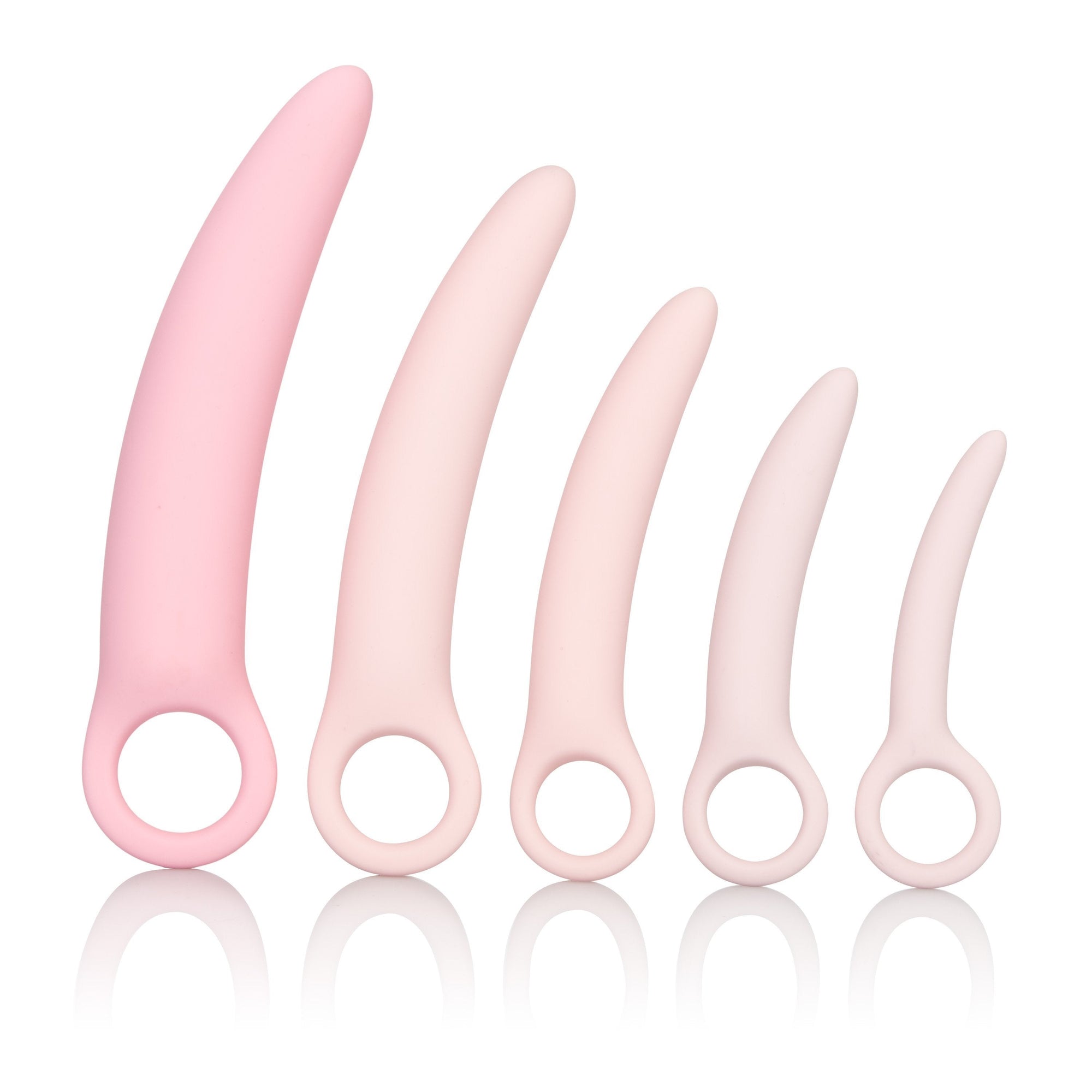 California Exotics - Inspire Silicone Dilator 5 Piece Set (Pink) -  Non Realistic Dildo w/o suction cup (Non Vibration)  Durio.sg