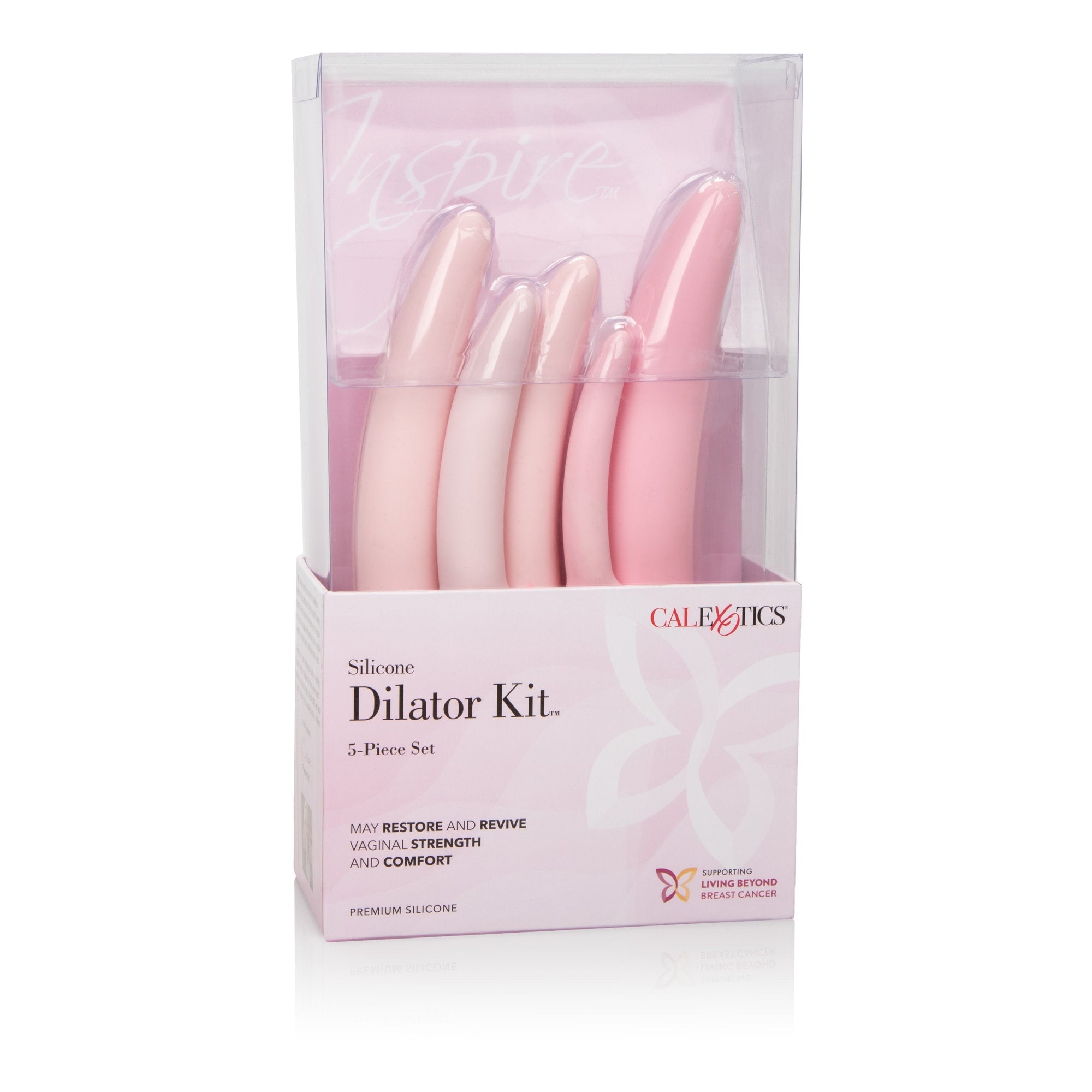 California Exotics - Inspire Silicone Dilator 5 Piece Set (Pink) -  Non Realistic Dildo w/o suction cup (Non Vibration)  Durio.sg