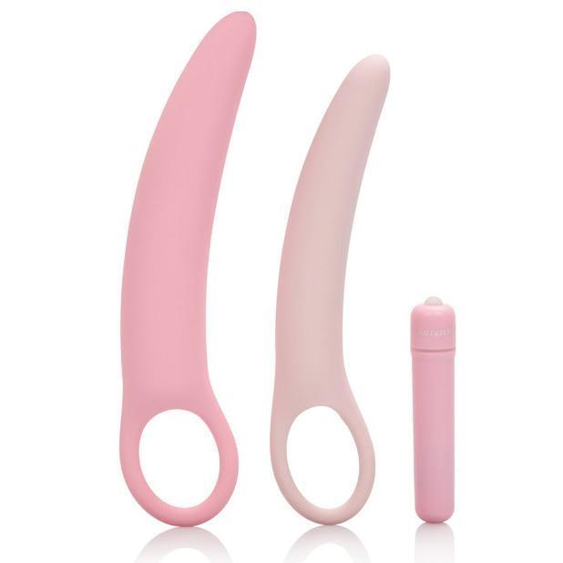California Exotics - Inspire Vibrating 3 pcs Silicone Dilator Kit (Pink) -  Non Realistic Dildo w/o suction cup (Vibration) Non Rechargeable  Durio.sg