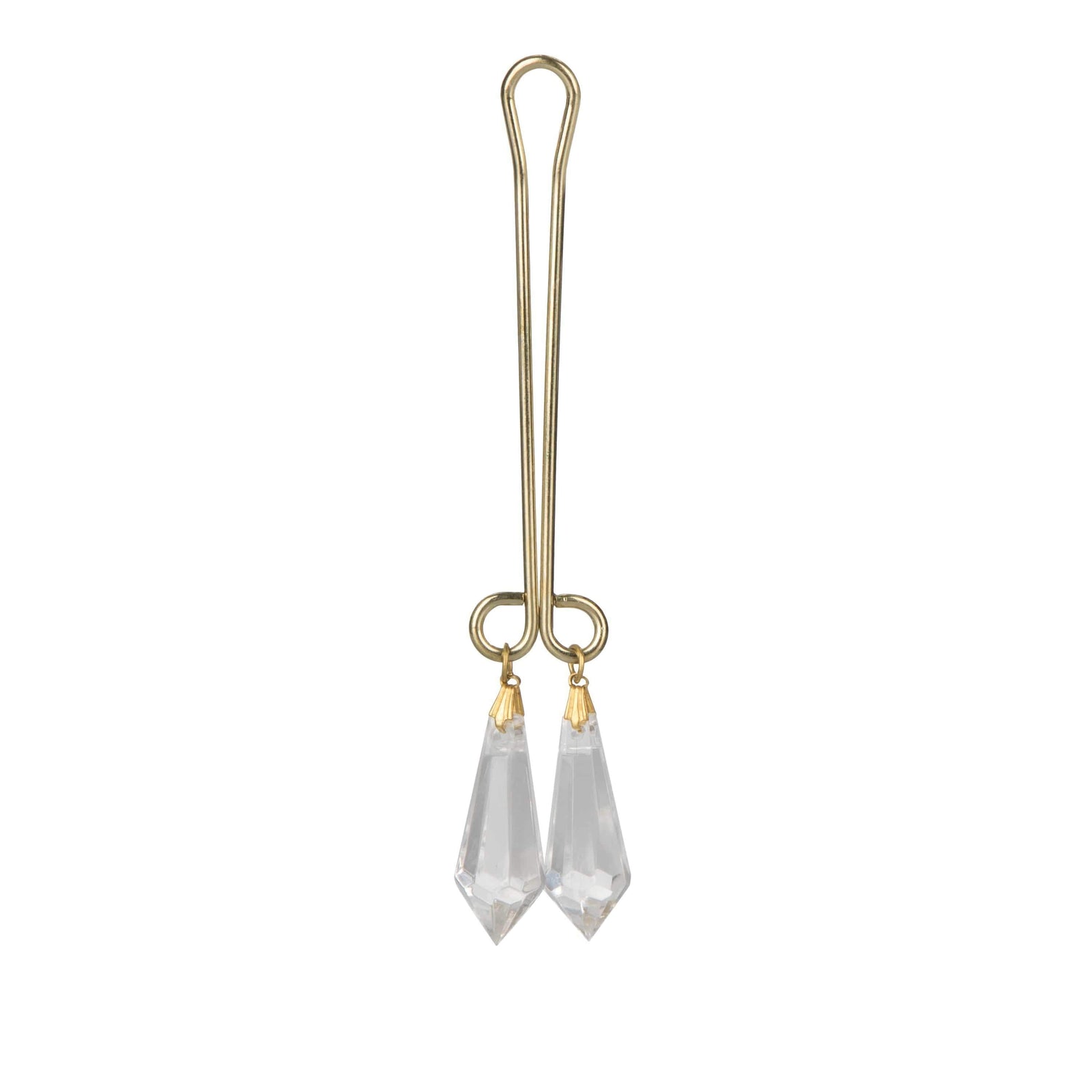 California Exotics - Intimate Play Crystal Clitoral Jewelry Clamp (Gold) -  Clitoral Clamps  Durio.sg