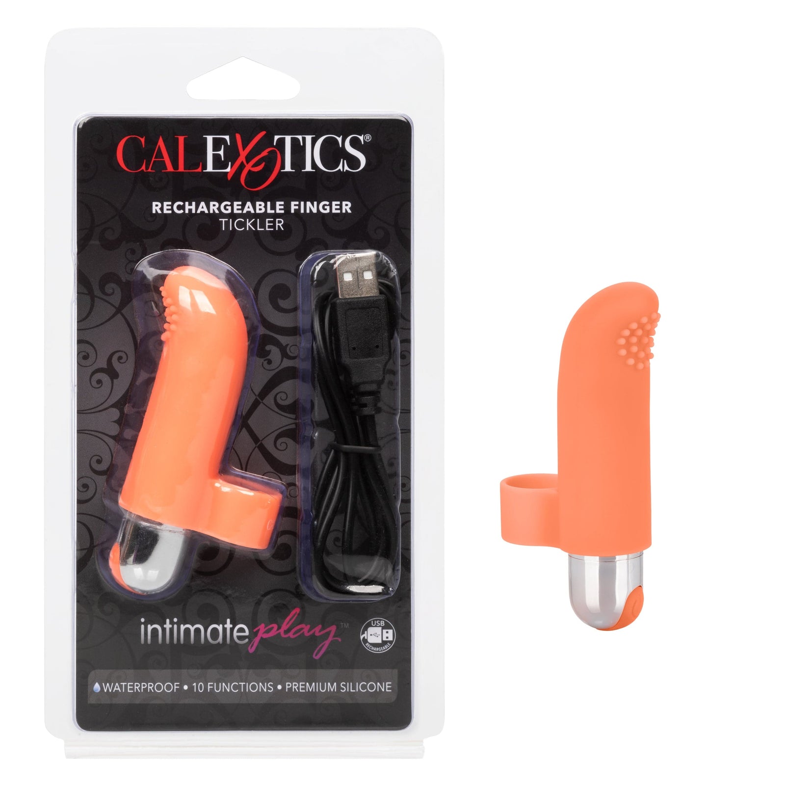 California Exotics - Intimate Play Rechargeable Finger Tickler Clit Massager (Orange) -  Clit Massager (Vibration) Rechargeable  Durio.sg
