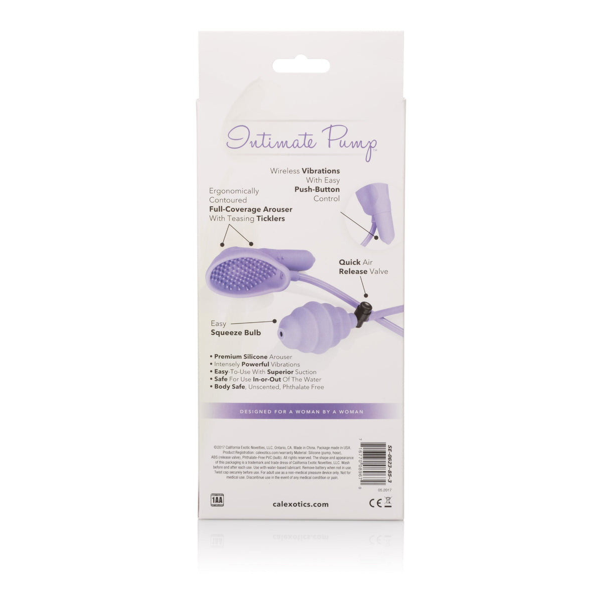 California Exotics - Intimate Pump Silicone Pro Intimate Clitoral Pump (Purple) -  Clitoral Pump (Non Vibration)  Durio.sg
