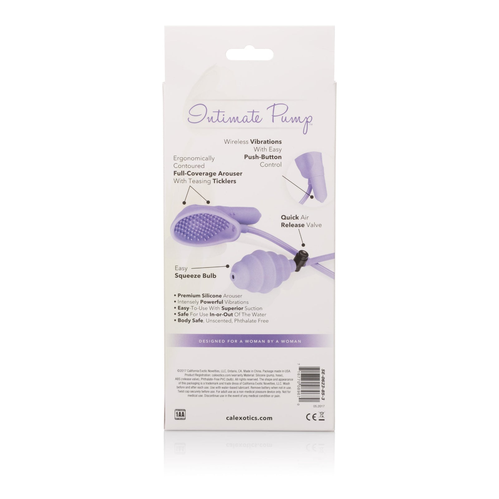 California Exotics - Intimate Pump Silicone Pro Intimate Clitoral Pump (Purple) -  Clitoral Pump (Non Vibration)  Durio.sg