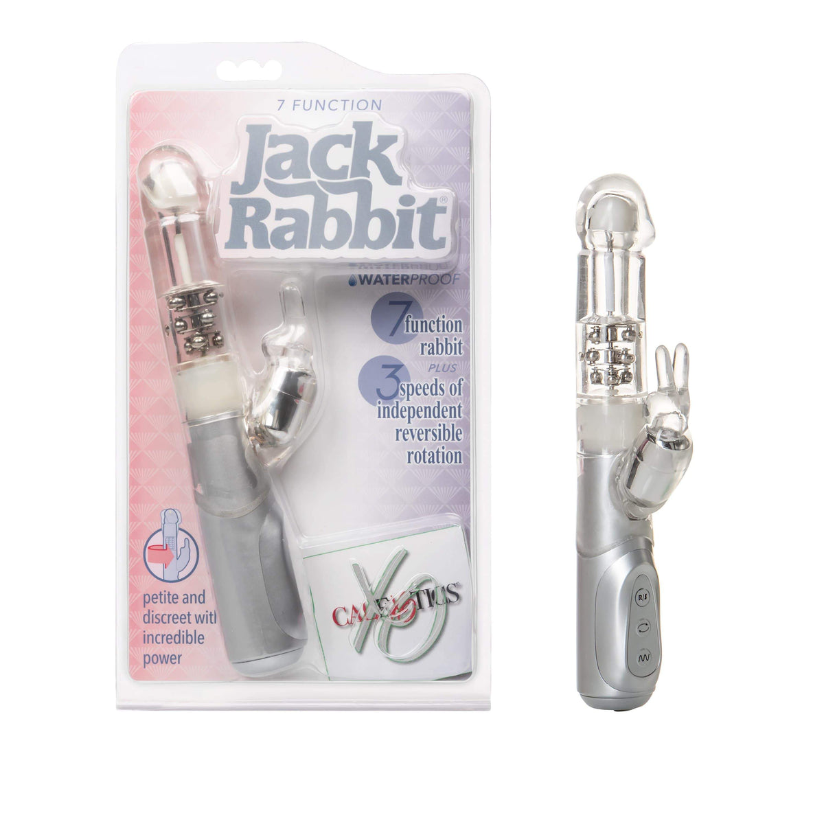 California Exotics - Jack Rabbit 7 Function 3 Rows Jack Rabbit Vibrator (Grey) -  Rabbit Dildo (Vibration) Non Rechargeable  Durio.sg