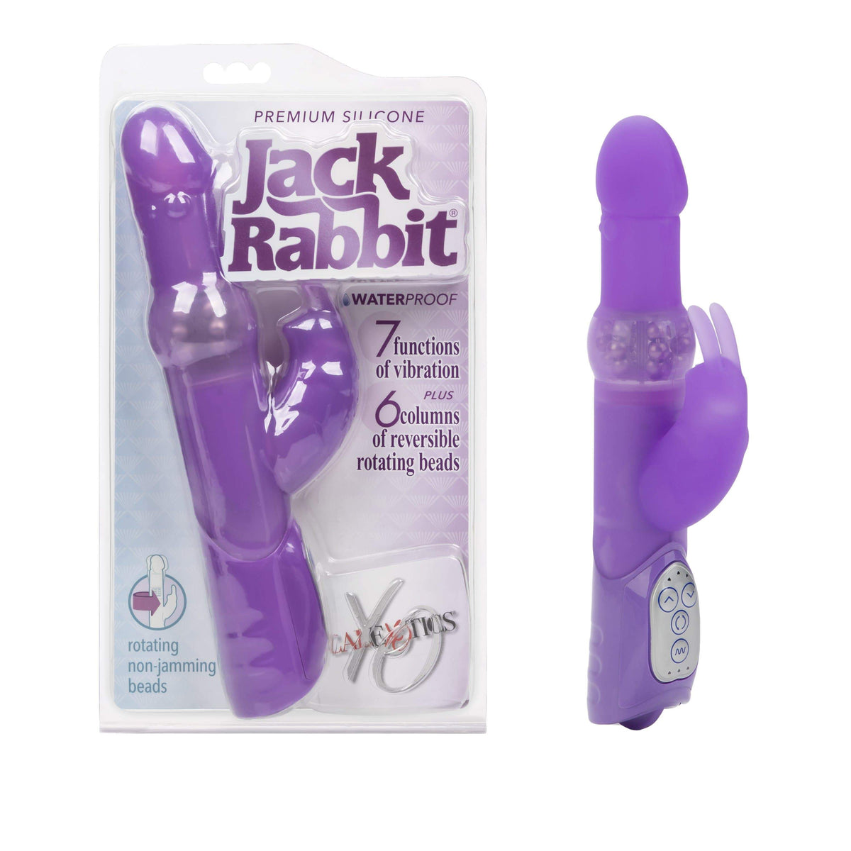 California Exotics - Jack Rabbit Premium Silicone Jack Rabbit Vibrator (Purple) -  Rabbit Dildo (Vibration) Non Rechargeable  Durio.sg