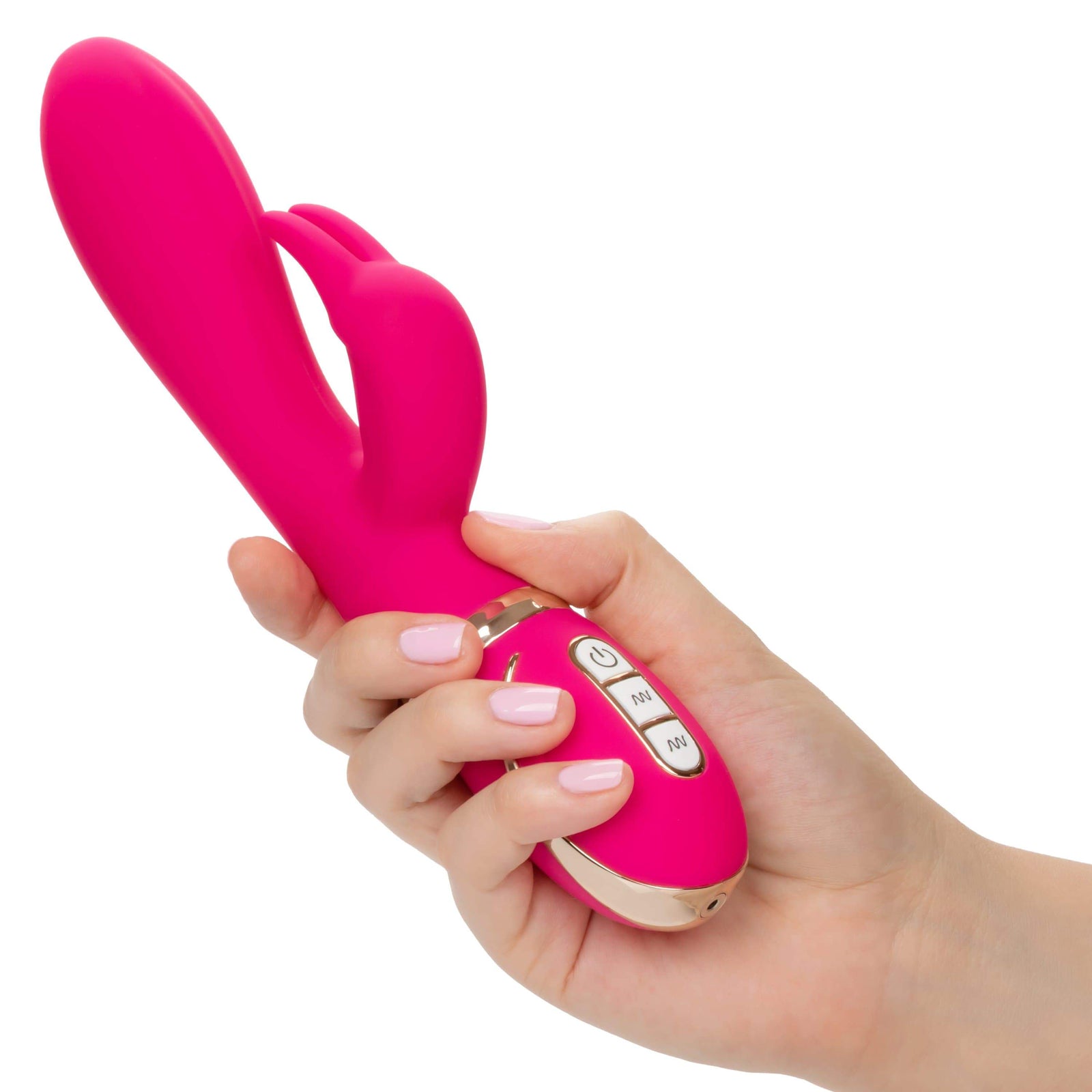 California Exotics - Jack Rabbit Signature Silicone Ultra Soft Rabbit Vibrator (Pink) -  Rabbit Dildo (Vibration) Rechargeable  Durio.sg