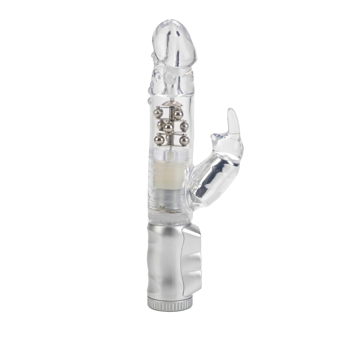 California Exotics - Jack Rabbit Waterproof 3 Rows Jack Rabbit Vibrator (Grey) -  Rabbit Dildo (Vibration) Non Rechargeable  Durio.sg