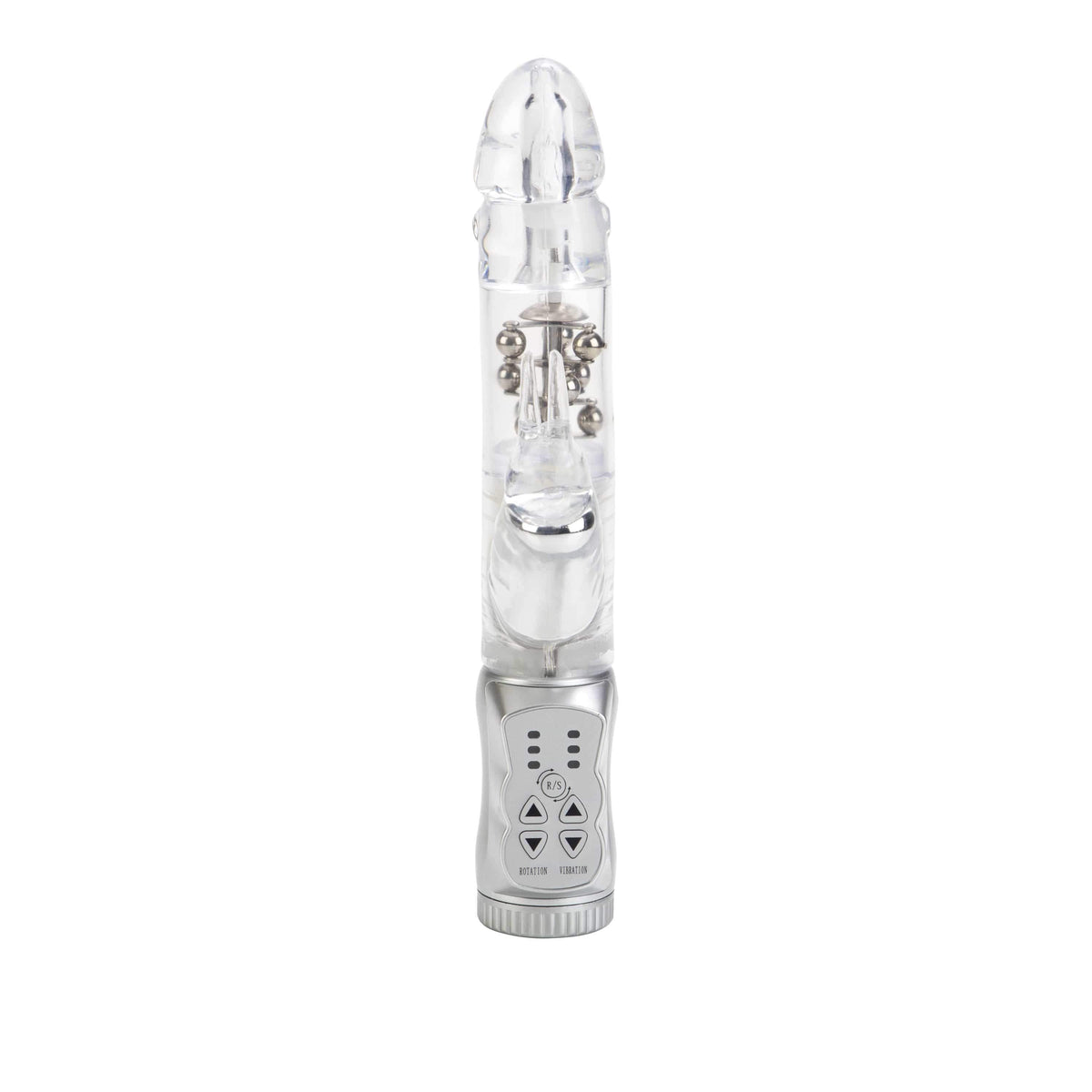 California Exotics - Jack Rabbit Waterproof 3 Rows Jack Rabbit Vibrator (Grey) -  Rabbit Dildo (Vibration) Non Rechargeable  Durio.sg