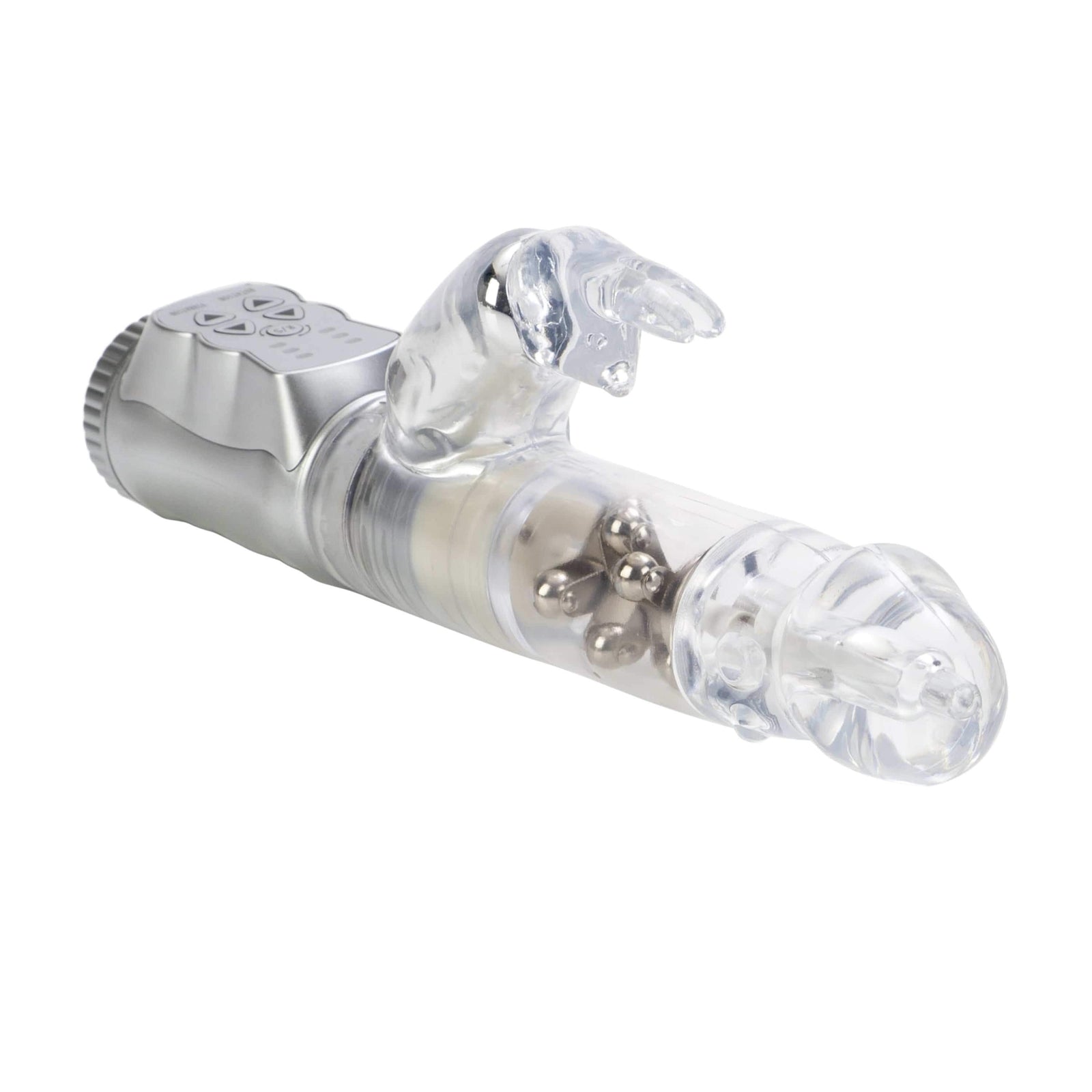 California Exotics - Jack Rabbit Waterproof 3 Rows Jack Rabbit Vibrator (Grey) -  Rabbit Dildo (Vibration) Non Rechargeable  Durio.sg