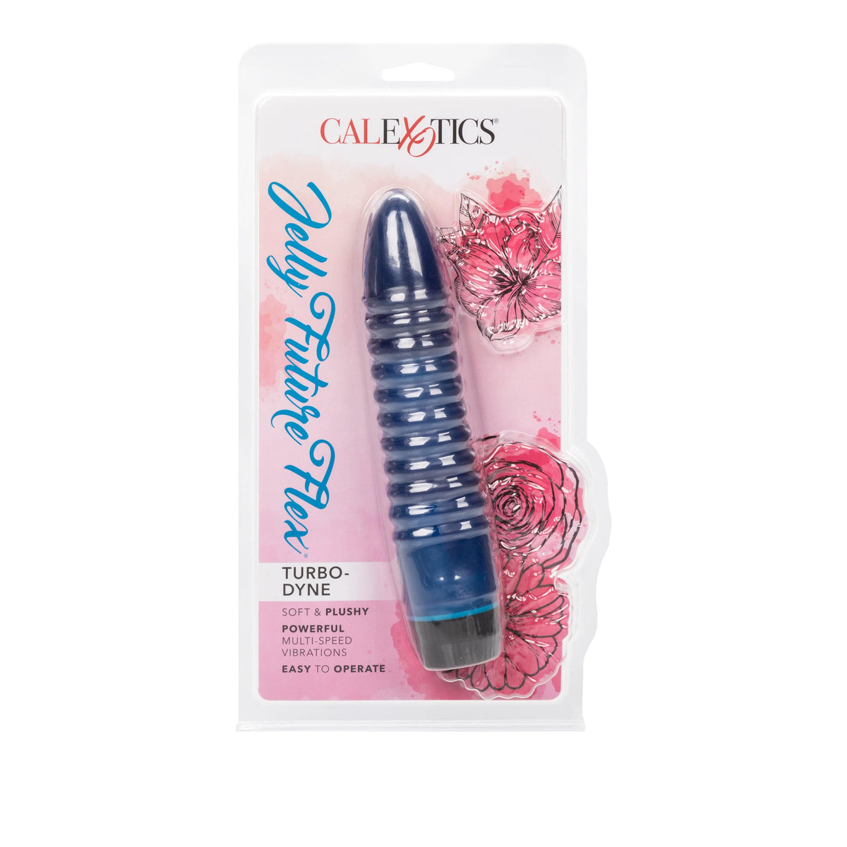 California Exotics - Jelly Future Flex Turbo Dyne Vibrator (Blue) -  Non Realistic Dildo w/o suction cup (Vibration) Non Rechargeable  Durio.sg