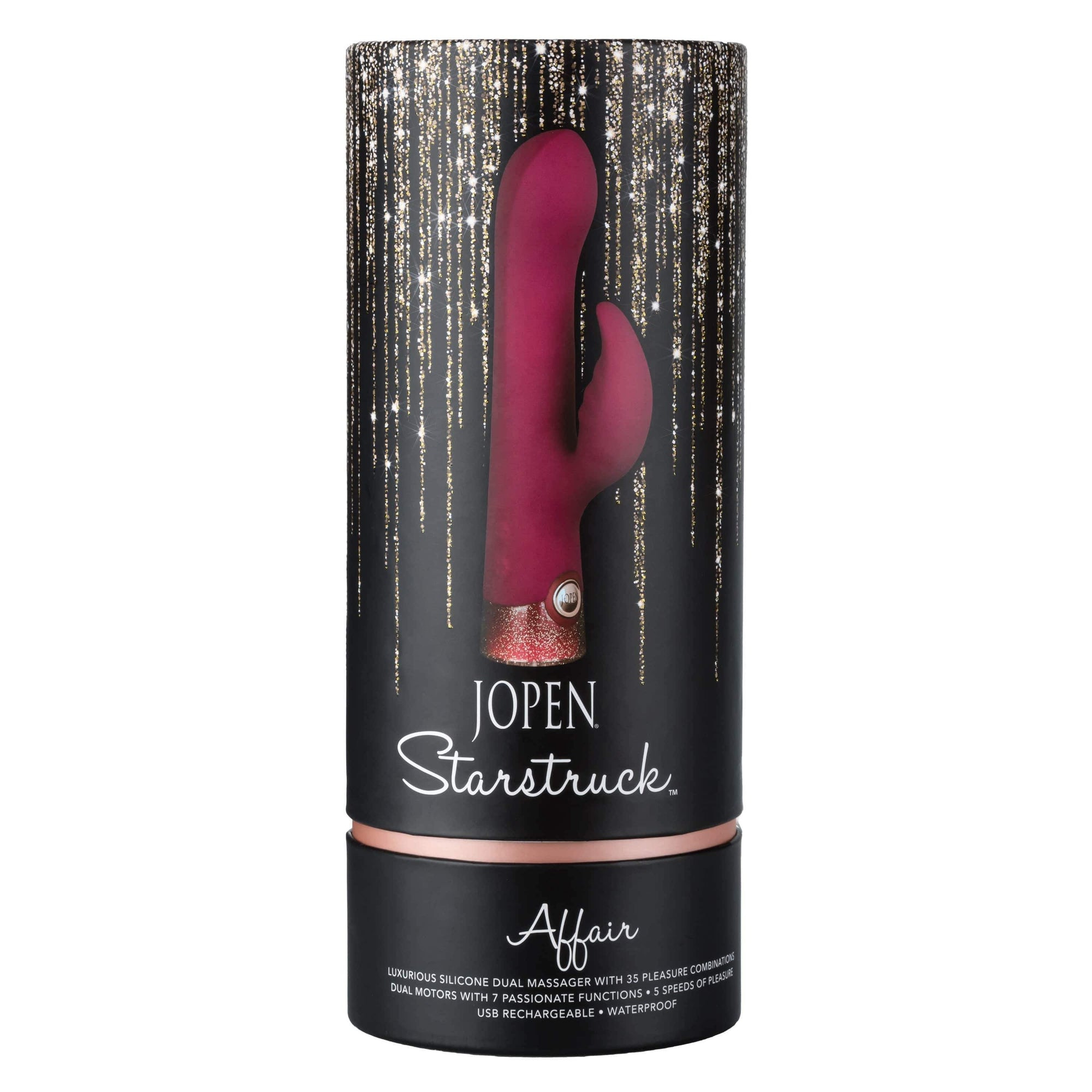 California Exotics - Jopen Starstruck Affair Luxurious Silicone Rabbit Massager (Red) -  Rabbit Dildo (Vibration) Rechargeable  Durio.sg