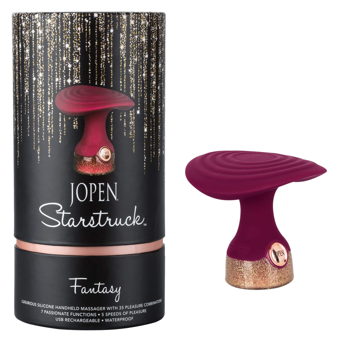 California Exotics - Jopen Starstruck Fantasy Luxurious Silicone Handheld Massager (Red) -  Clit Massager (Vibration) Rechargeable  Durio.sg