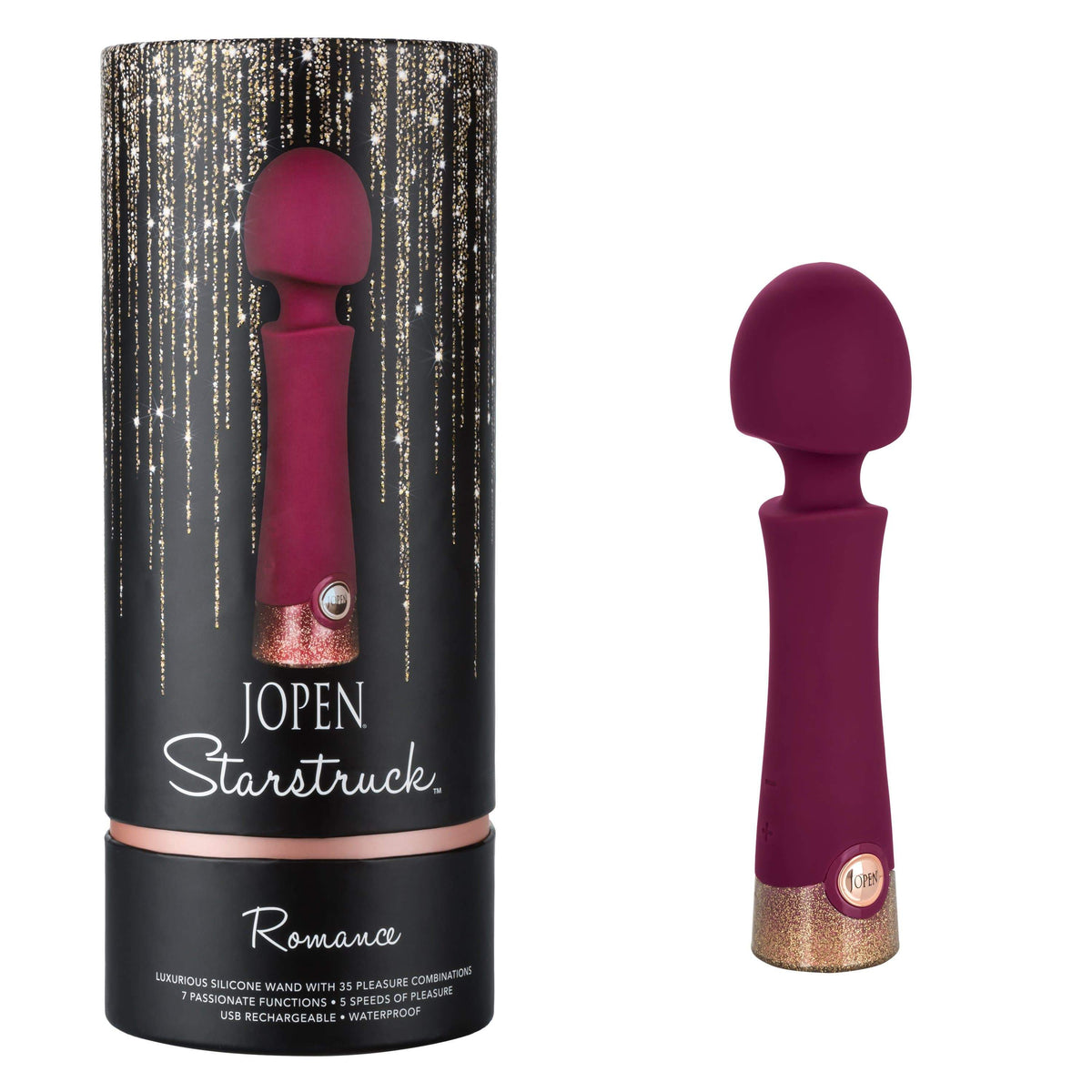 California Exotics - Jopen Starstruck Romance Luxurious Silicone Wand Massager (Red) -  Wand Massagers (Vibration) Rechargeable  Durio.sg