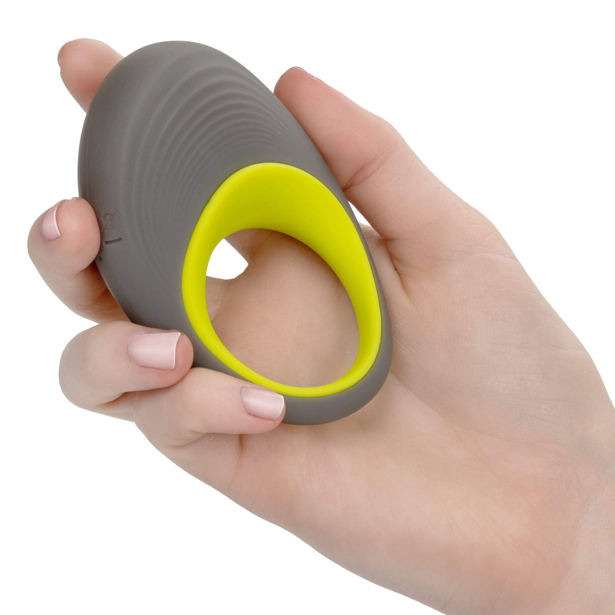 California Exotics - Link Up Edge Vibrating Cock Ring (Grey) -  Silicone Cock Ring (Vibration) Rechargeable  Durio.sg
