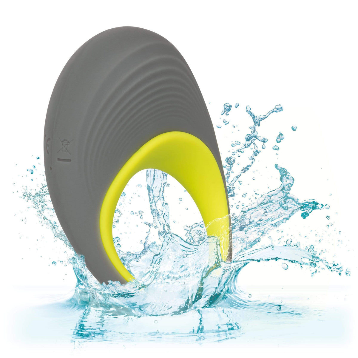 California Exotics - Link Up Edge Vibrating Cock Ring (Grey) -  Silicone Cock Ring (Vibration) Rechargeable  Durio.sg