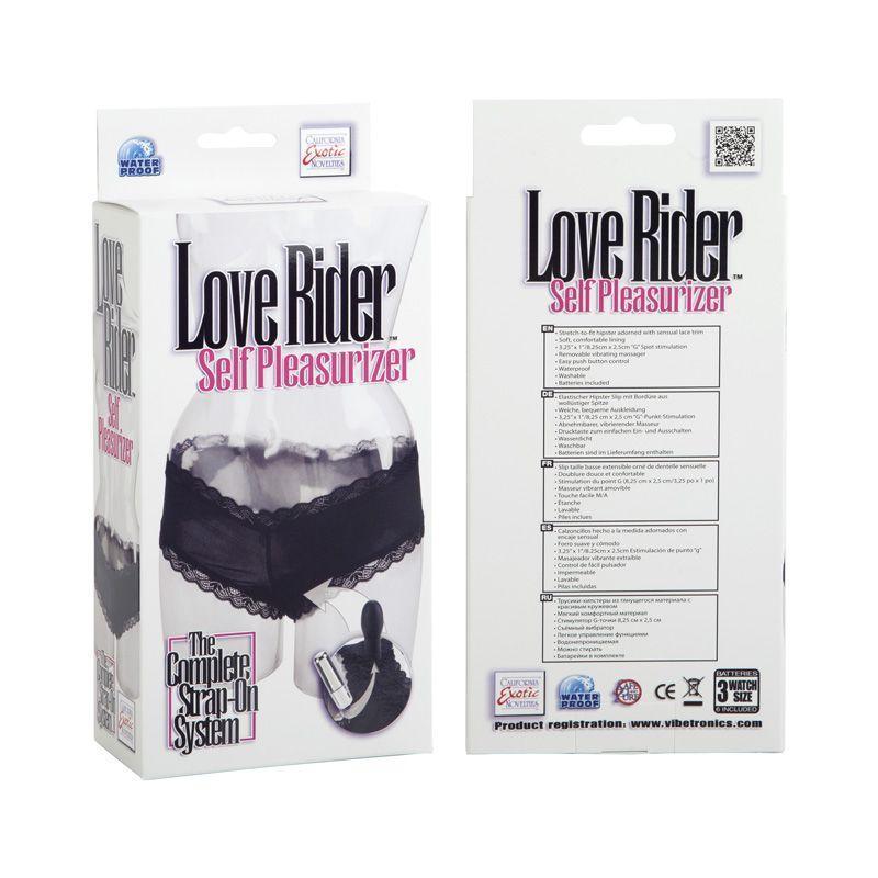 California Exotics - Love Rider Self Pleasurizer Panty Dildo Vibrator (Black) -  Panties Massager Non RC (Vibration) Non Rechargeable  Durio.sg