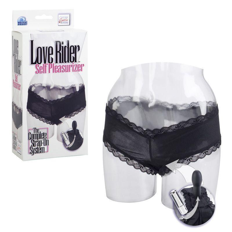 California Exotics - Love Rider Self Pleasurizer Panty Dildo Vibrator (Black) -  Panties Massager Non RC (Vibration) Non Rechargeable  Durio.sg