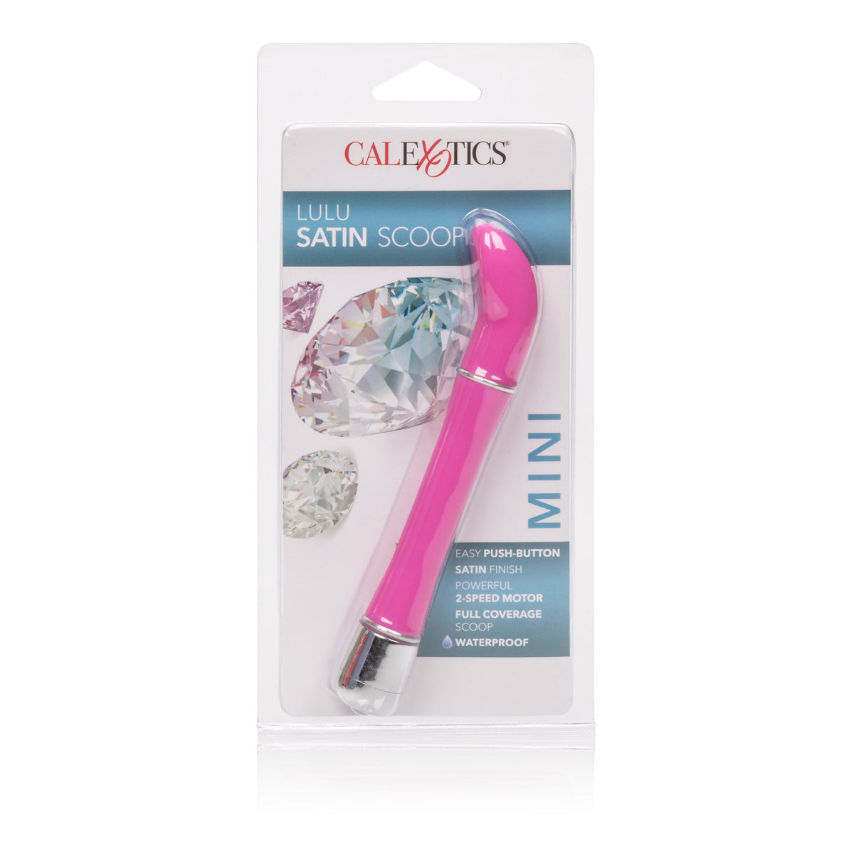 California Exotics - Lulu Satin Scoop Mini Vibrator (Pink) -  G Spot Dildo (Vibration) Non Rechargeable  Durio.sg