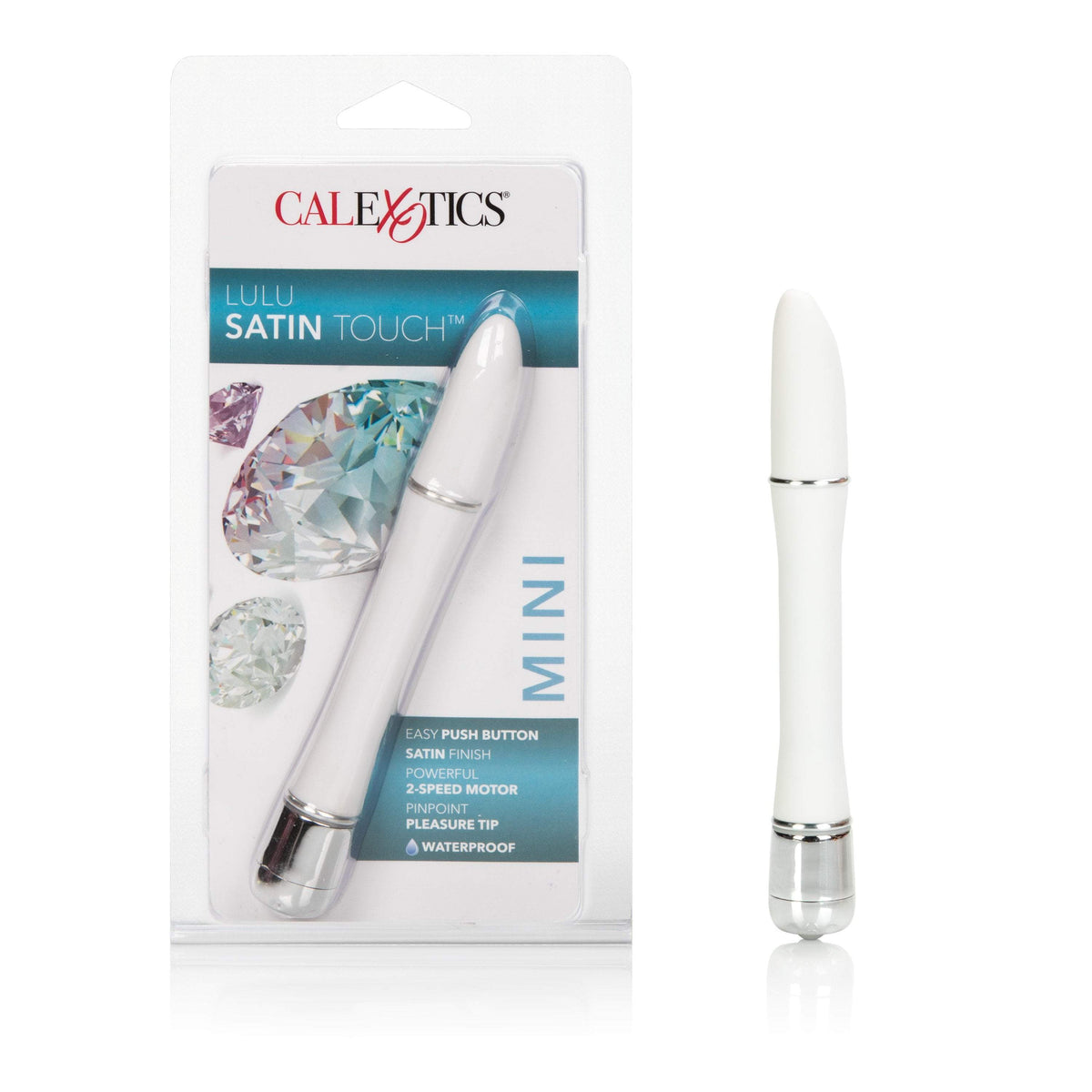 California Exotics - Lulu Satin Touch Mini Vibrator (White) -  Non Realistic Dildo w/o suction cup (Vibration) Non Rechargeable  Durio.sg