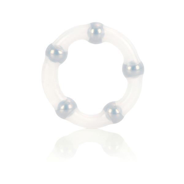 California Exotics - Metallic Bead Cock Ring -  Silicone Cock Ring (Non Vibration)  Durio.sg