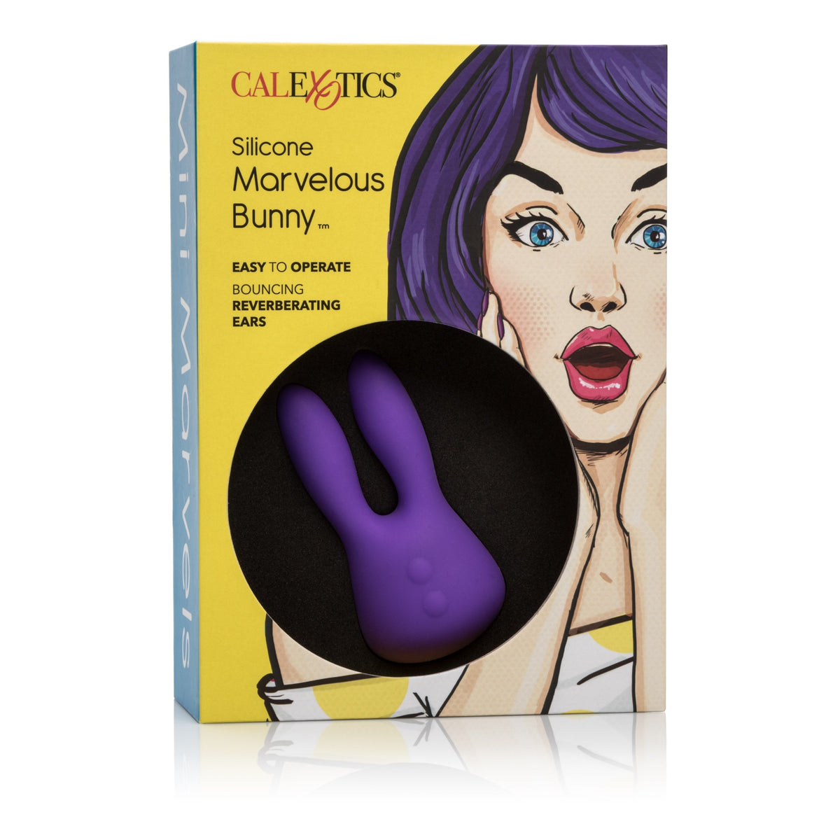 California Exotics - Mini Marvels Silicone Marvelous Bunny Clit Massager  (Purple) -  Clit Massager (Vibration) Rechargeable  Durio.sg