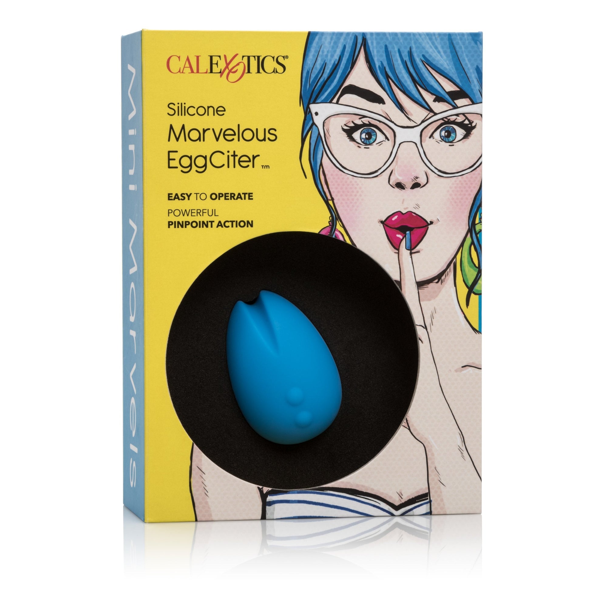 California Exotics - Mini Marvels Silicone Marvelous Eggciter Clit Massager (Blue) -  Clit Massager (Vibration) Rechargeable  Durio.sg