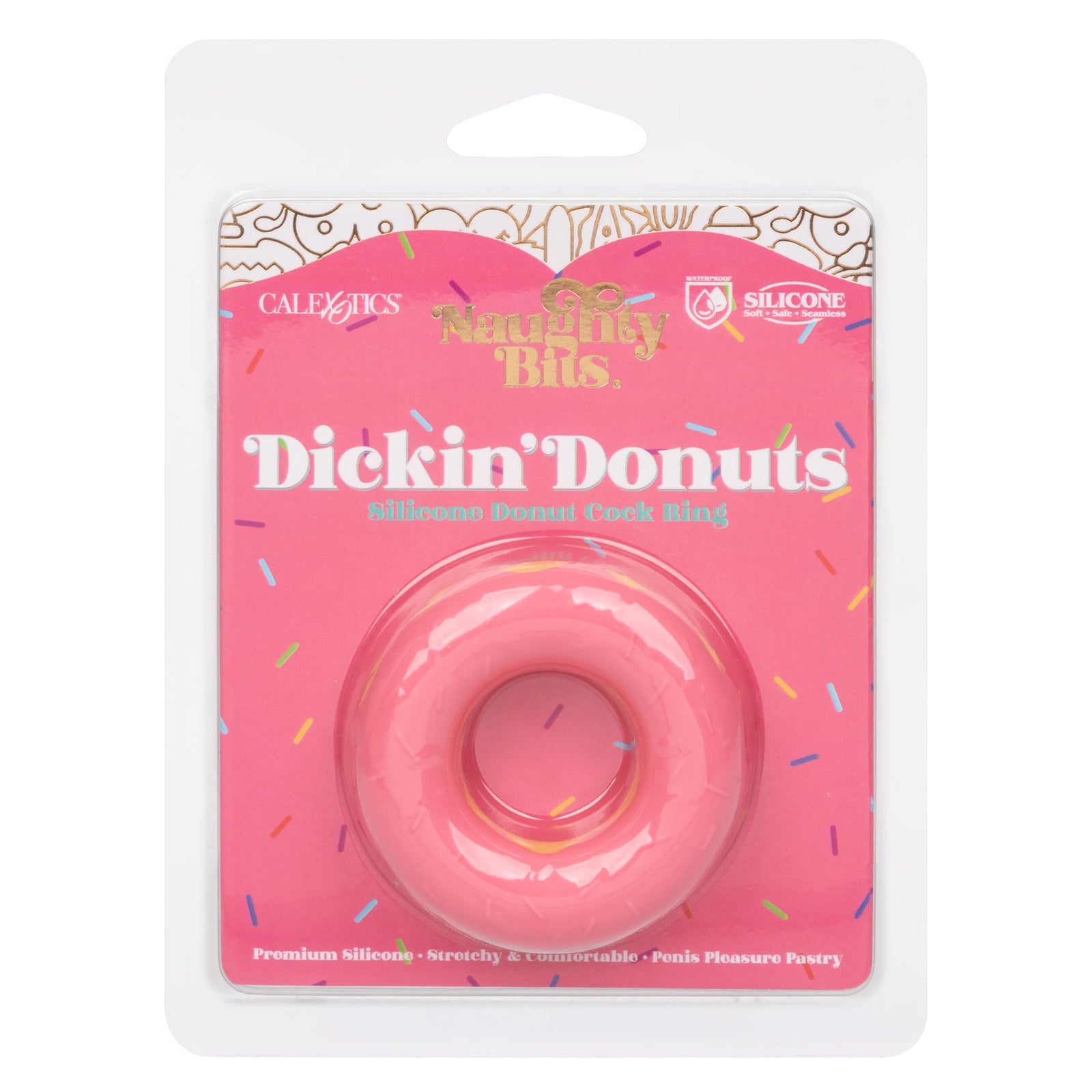 California Exotics - Naughty Bits Dickin Donuts Silicone Donut Cock Ring (Pink) -  Silicone Cock Ring (Non Vibration)  Durio.sg