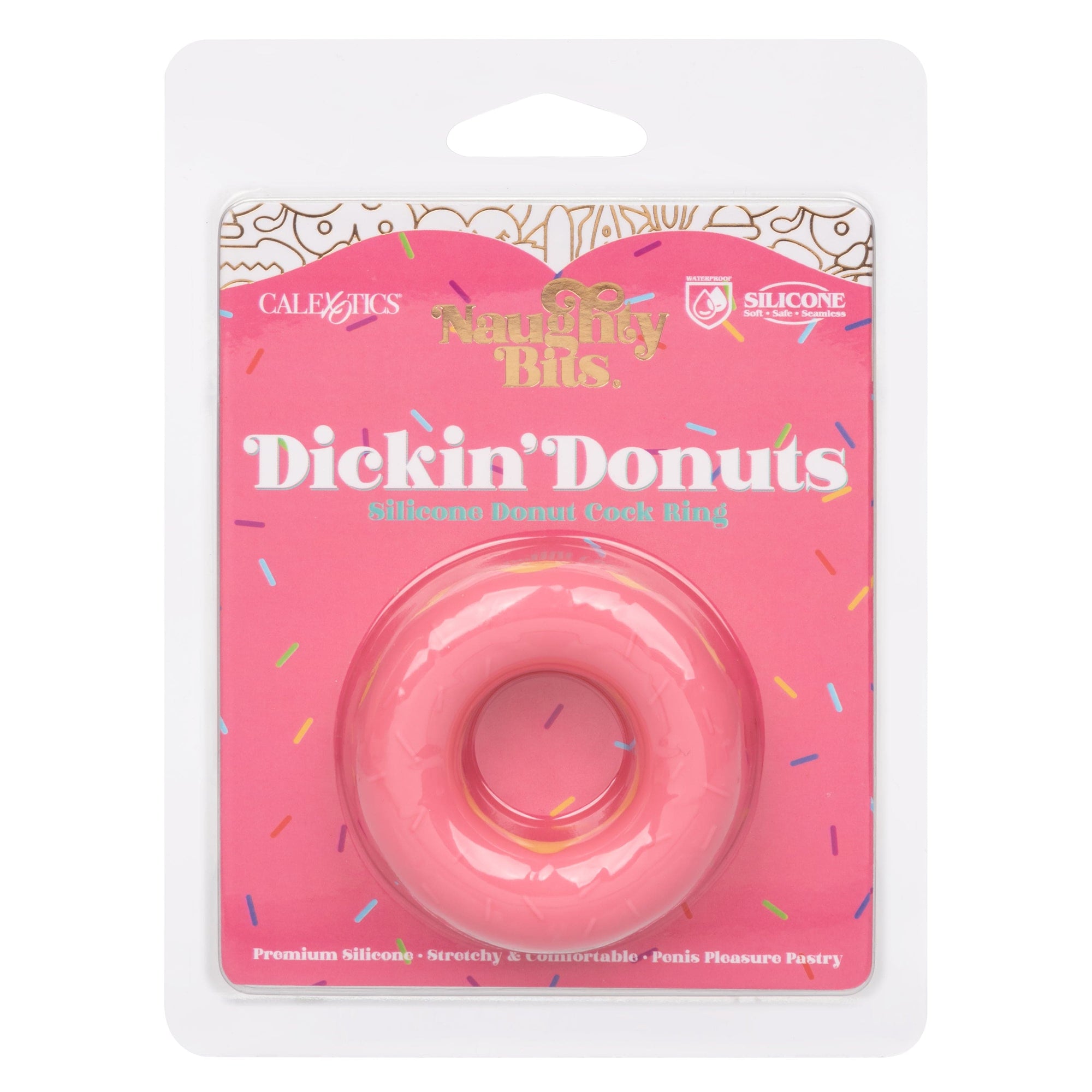 California Exotics - Naughty Bits Dickin Donuts Silicone Donut Cock Ring (Pink) -  Silicone Cock Ring (Non Vibration)  Durio.sg