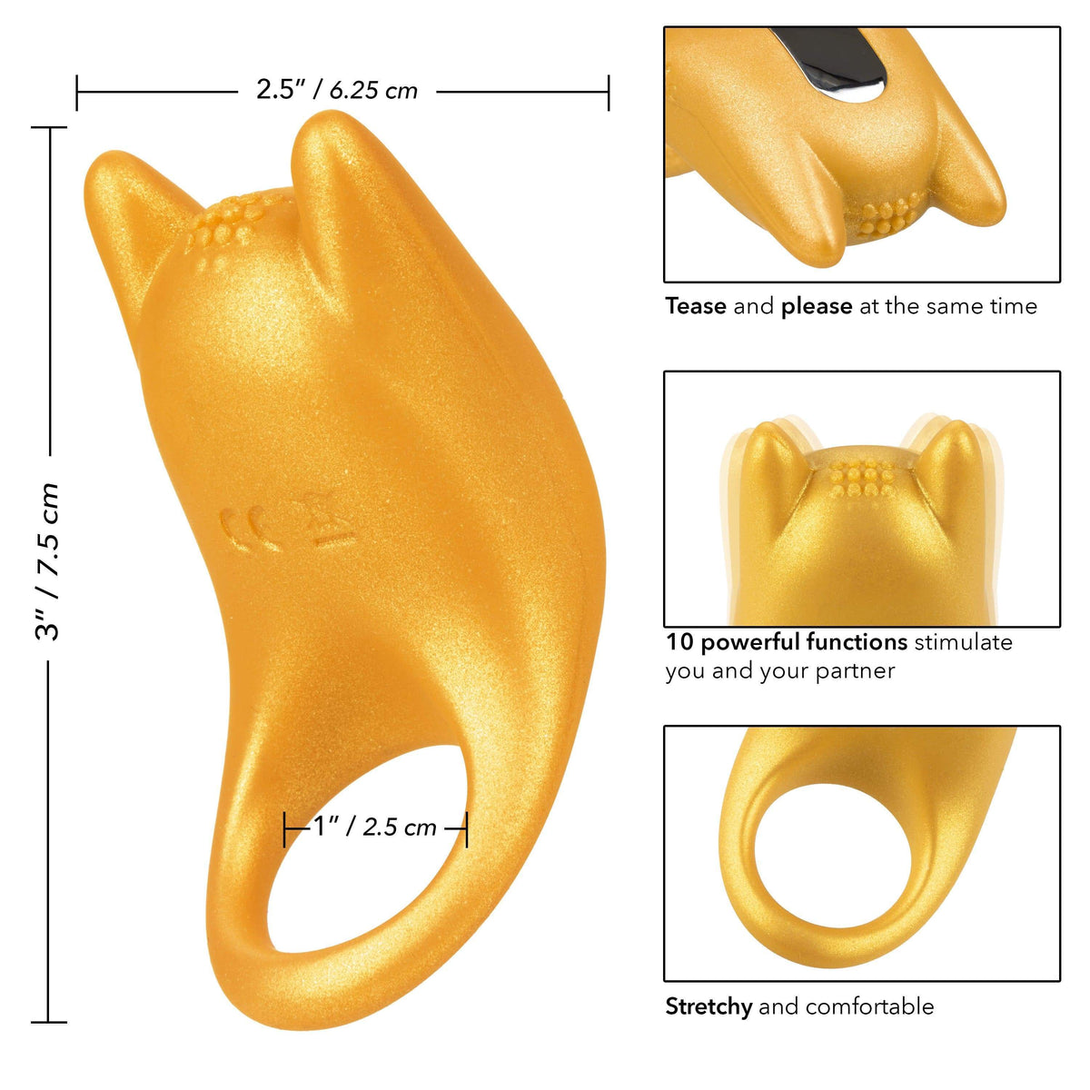 California Exotics - Naughty Bits Horny AF Vibrating Cock Ring (Yellow) -  Silicone Cock Ring (Vibration) Rechargeable  Durio.sg