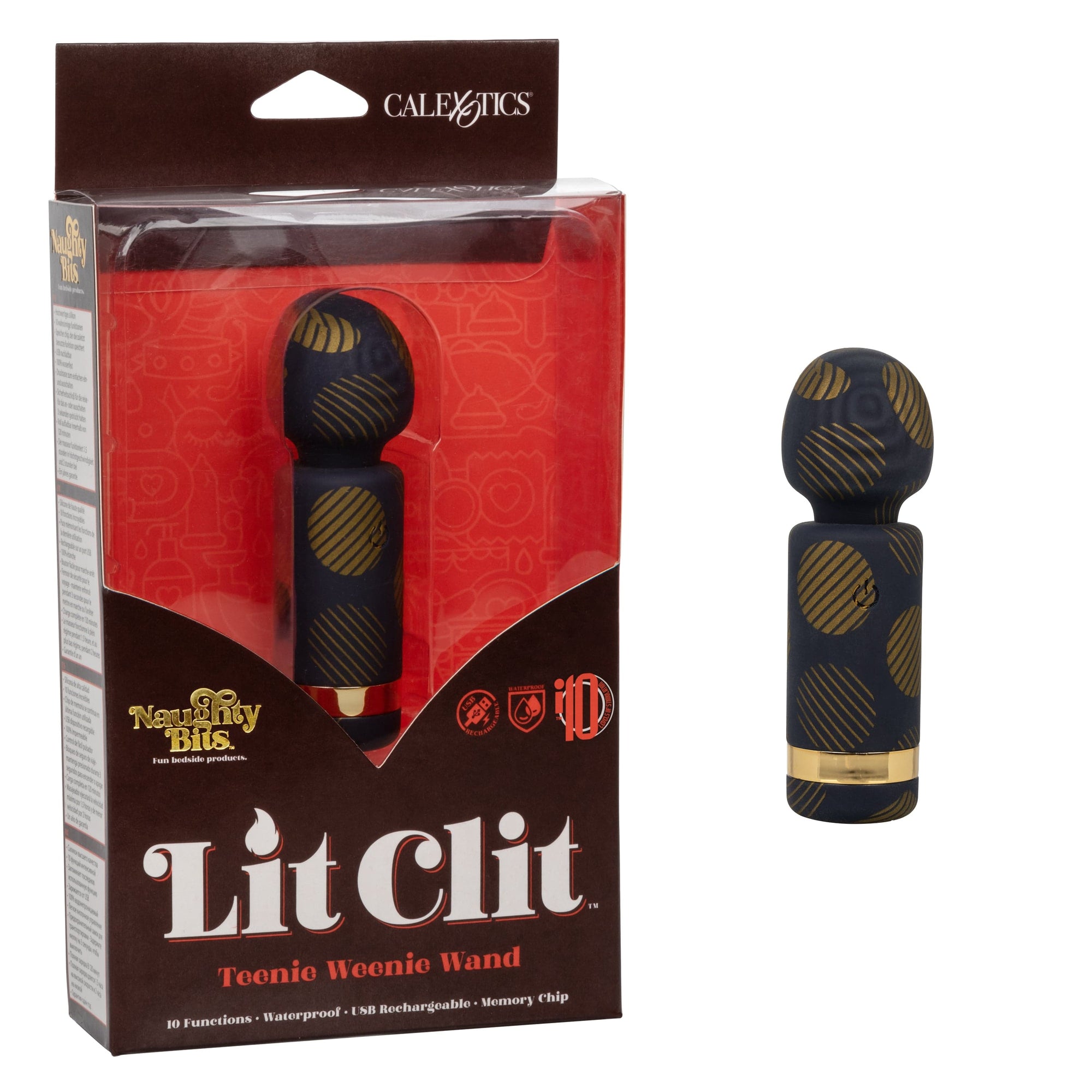 California Exotics - Naughty Bits Lit Clit Teenie Weenie Mini Wand Massager (Black) -  Mini Wand Massagers (Vibration) Rechargeable  Durio.sg