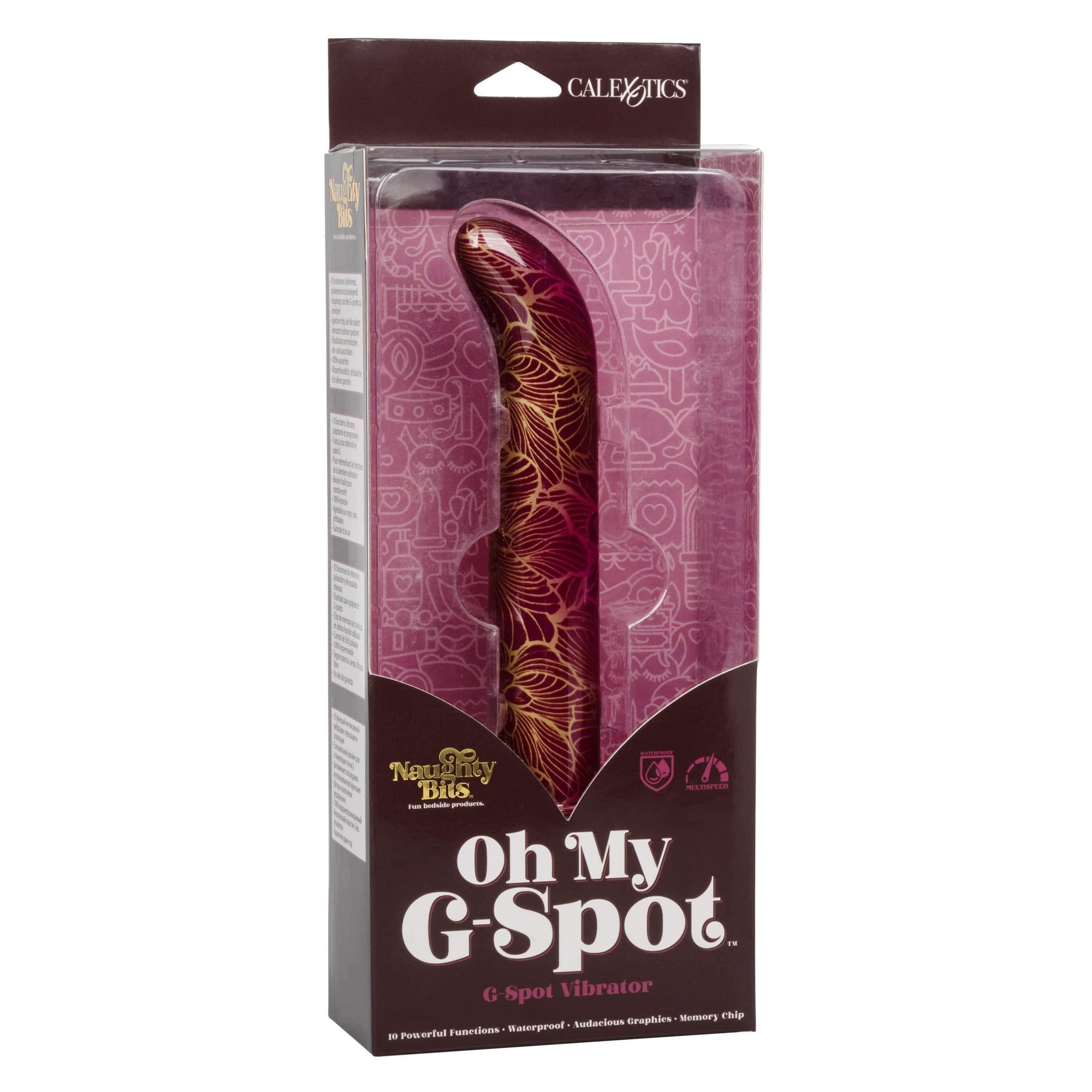 California Exotics - Naughty Bits Oh My G Spot Vibrator (Gold) -  G Spot Dildo (Vibration) Non Rechargeable  Durio.sg